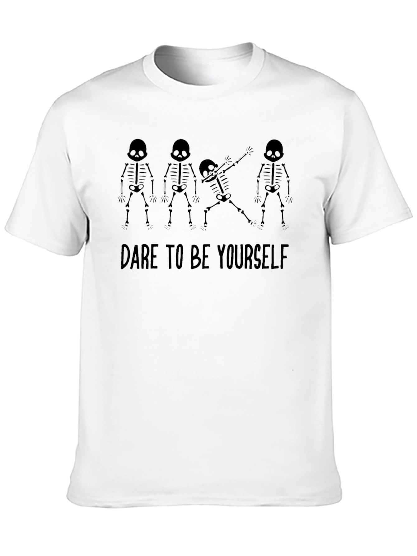 Dare To Be Yourself Skeleton Graphic Tee