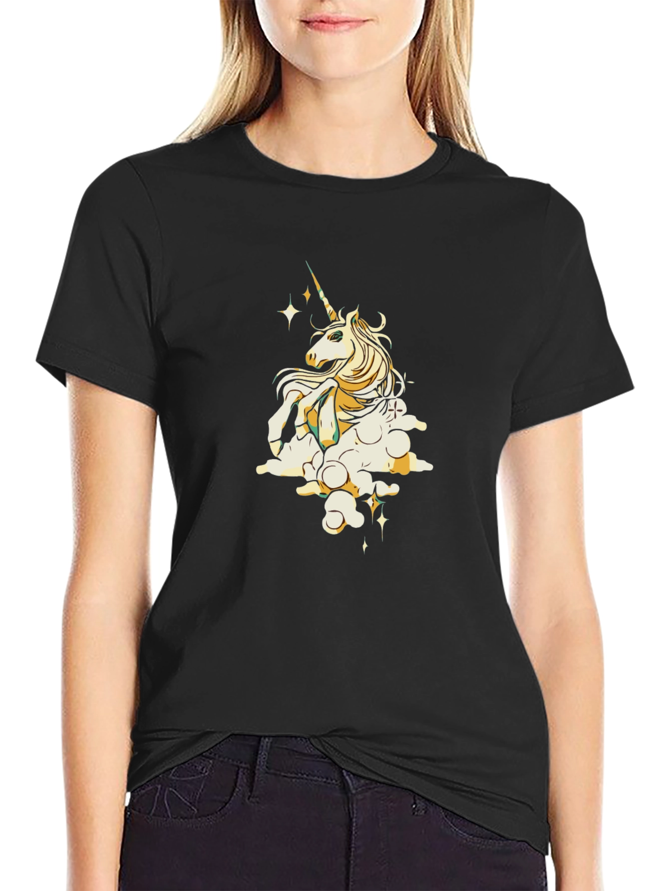 Unicorn Cloud T-Shirt - Black