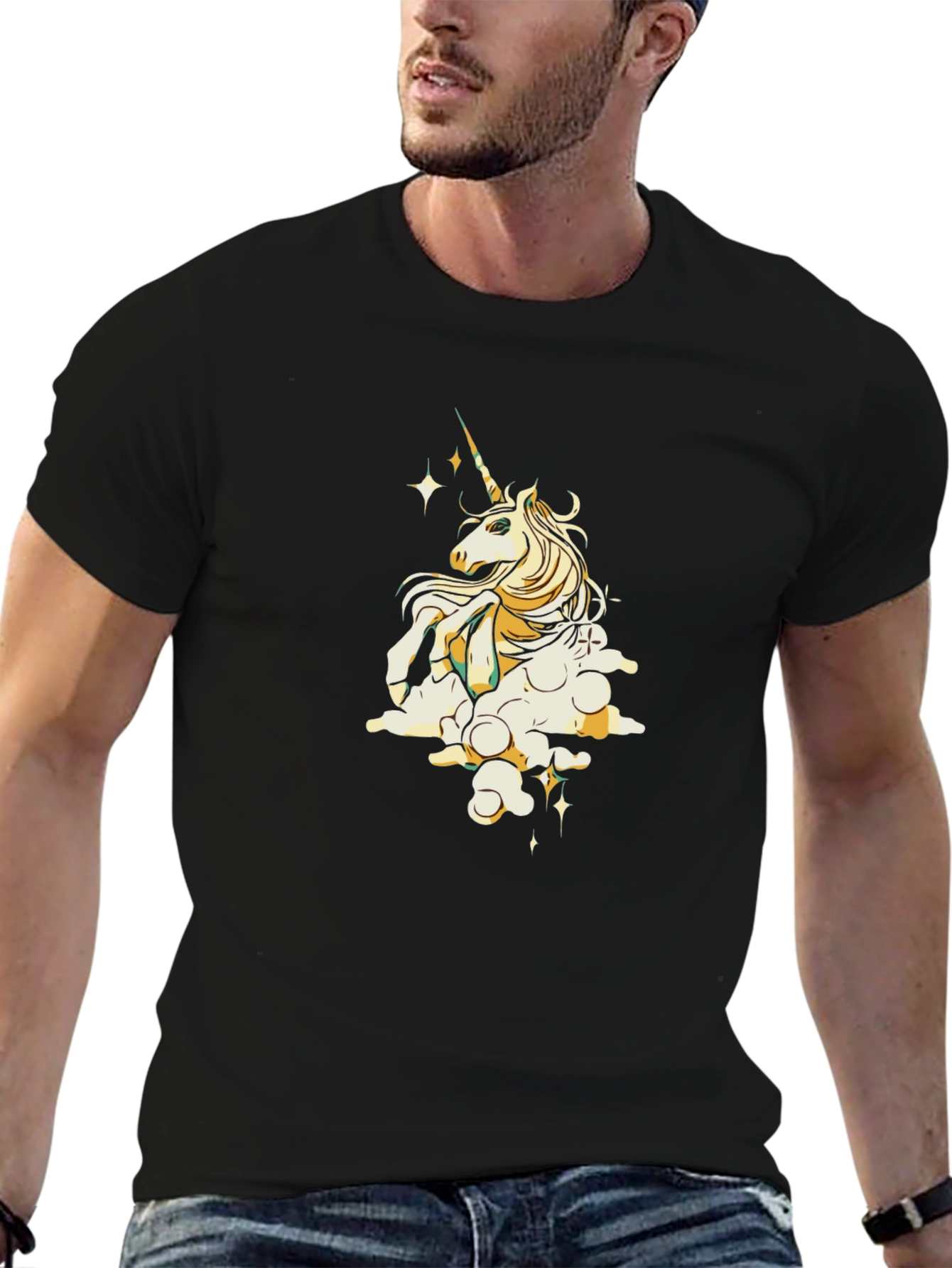 Unicorn Cloud T-Shirt - Black