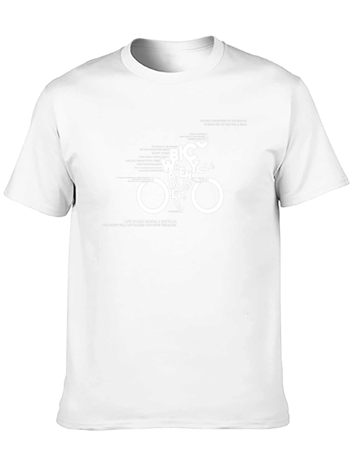 Bicycle Typography Graphic Print Black T-Shirt