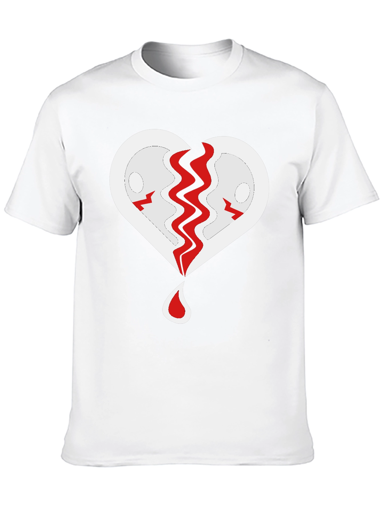 Broken Heart Graphic T-Shirt - Black