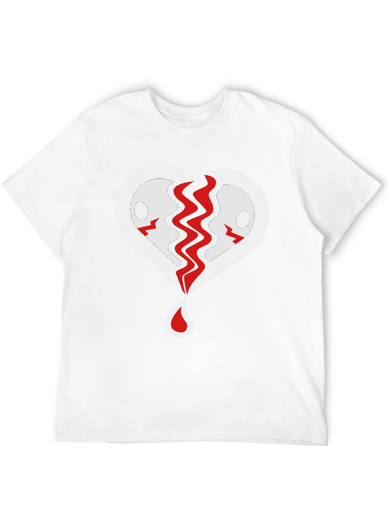 Broken Heart Graphic T-Shirt - Black