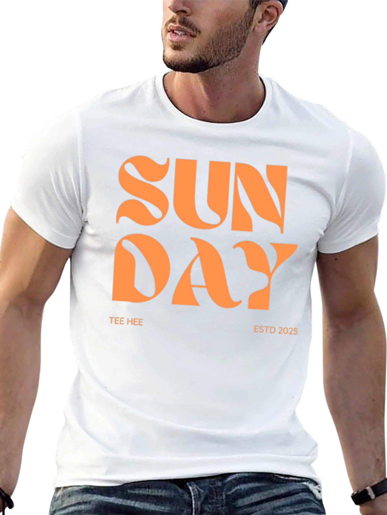 Sunday Tee - Black Graphic T-Shirt
