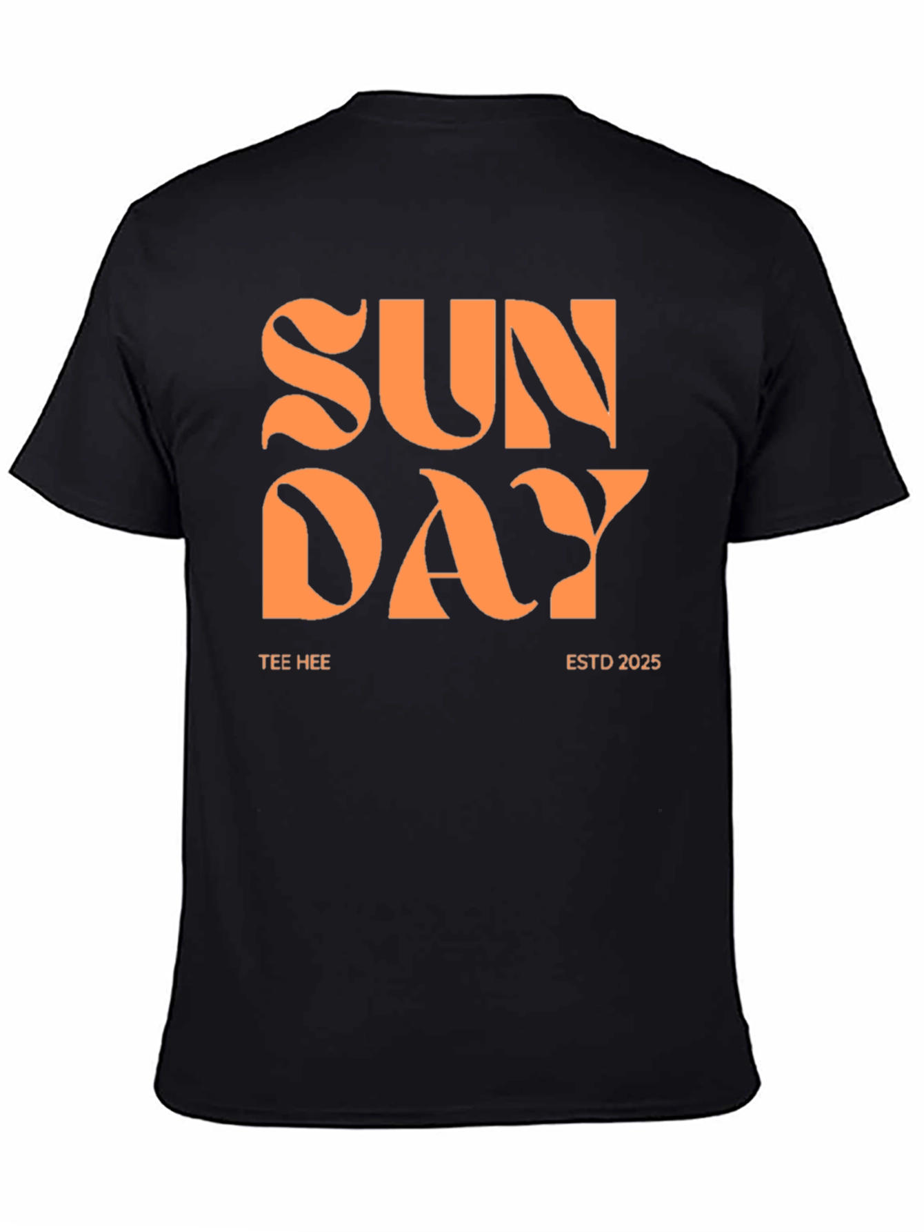 Sunday Tee - Black Graphic T-Shirt