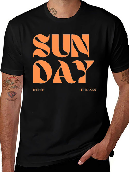 Sunday Tee - Black Graphic T-Shirt