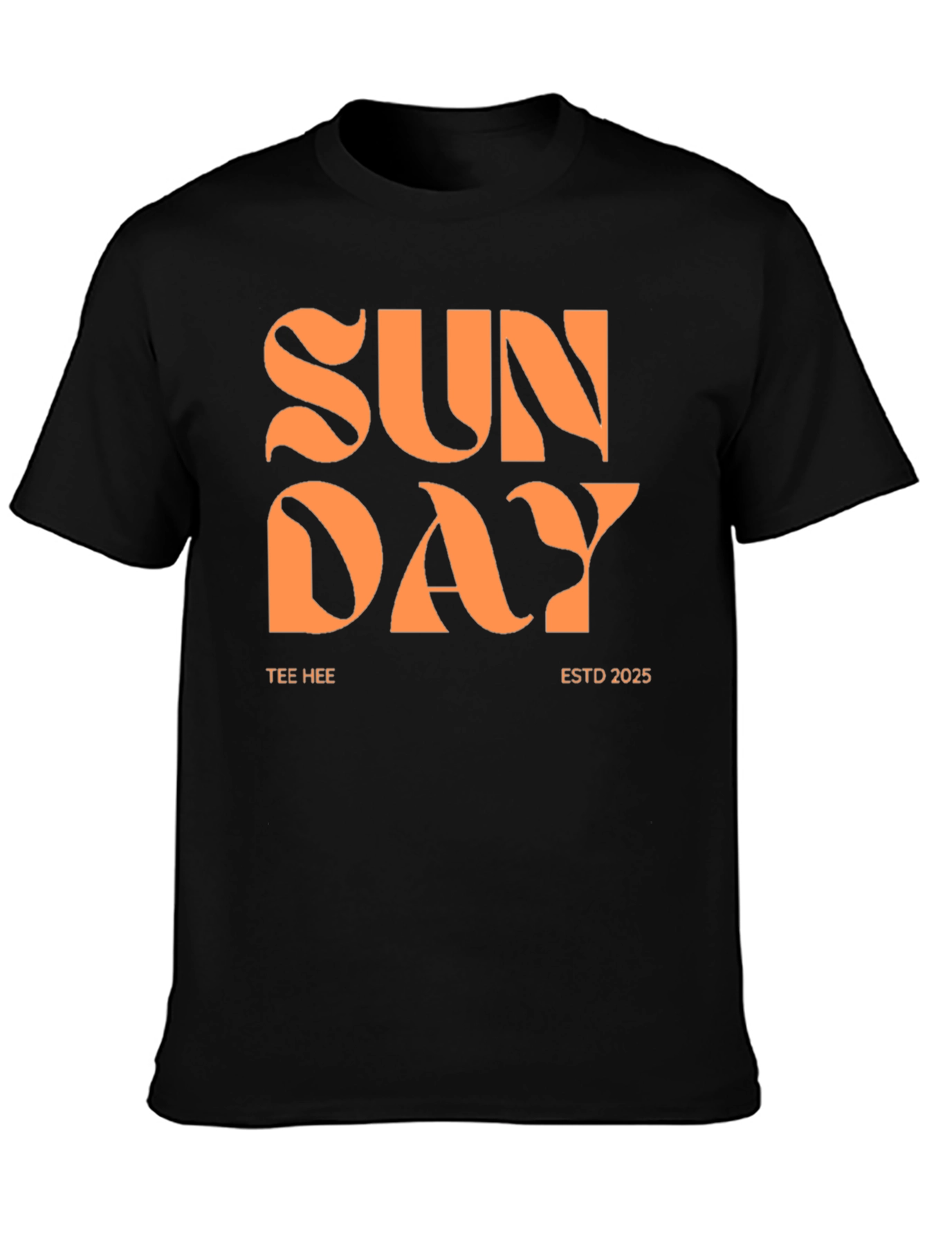 Sunday Tee - Black Graphic T-Shirt