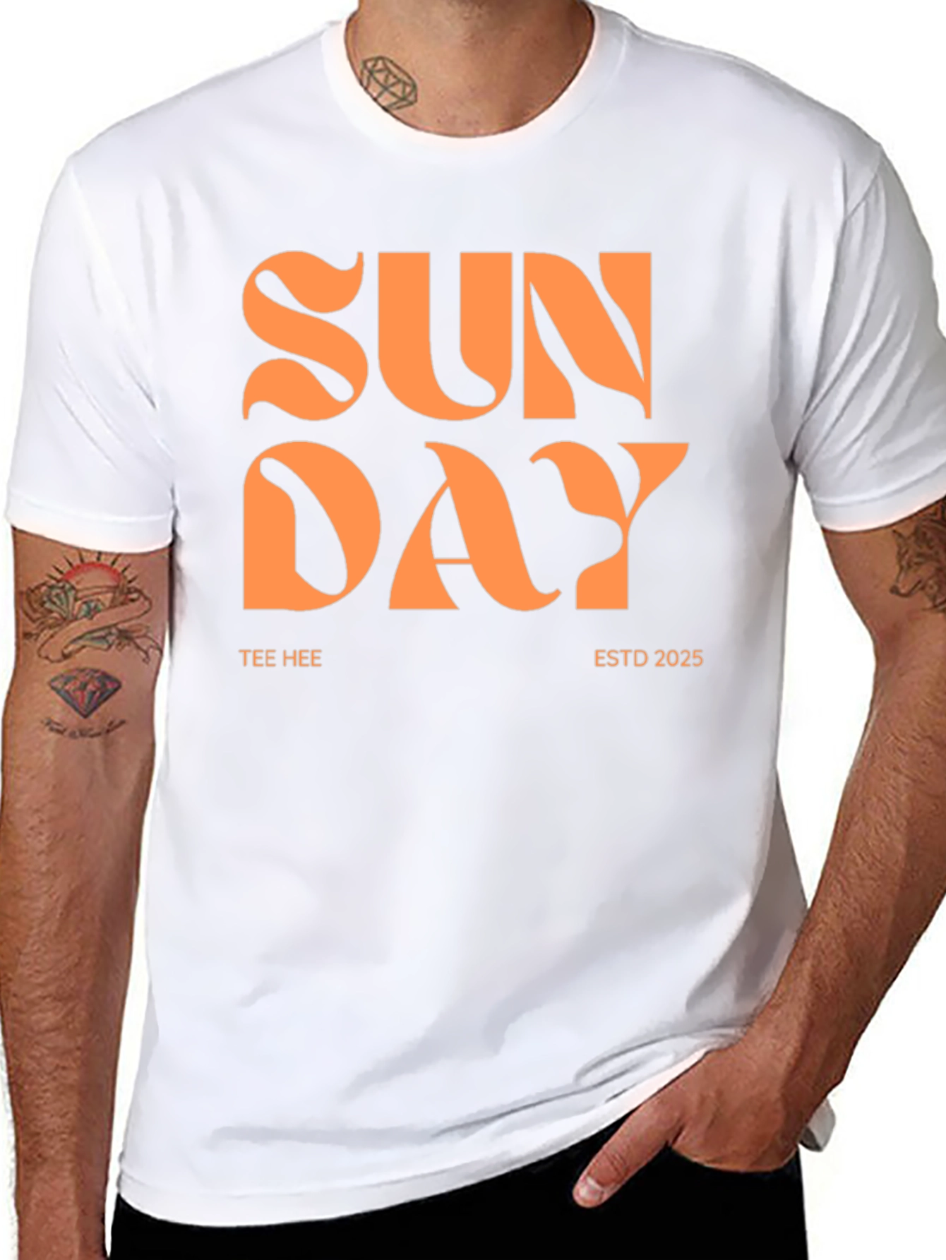 Sunday Tee - Black Graphic T-Shirt