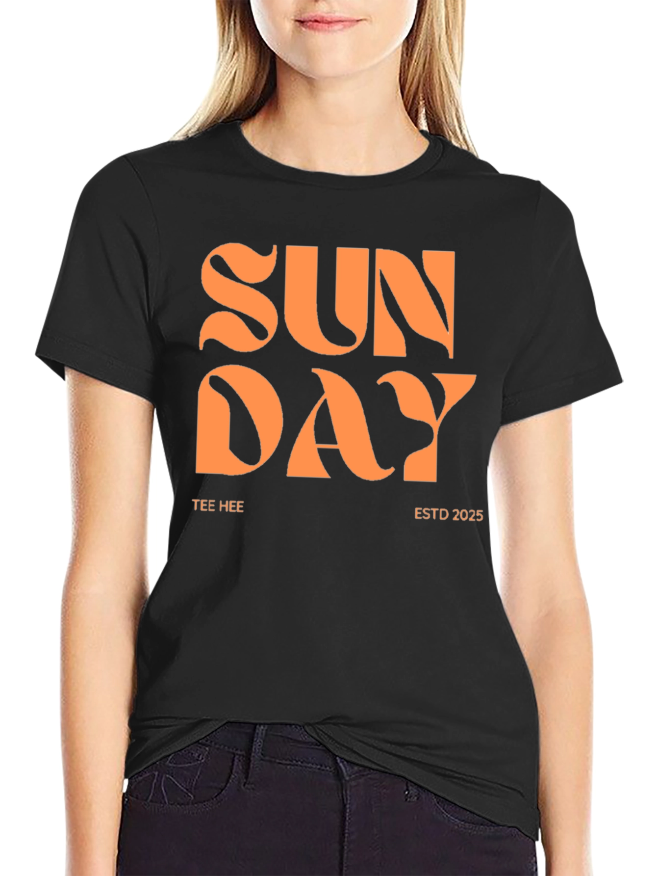 Sunday Tee - Black Graphic T-Shirt