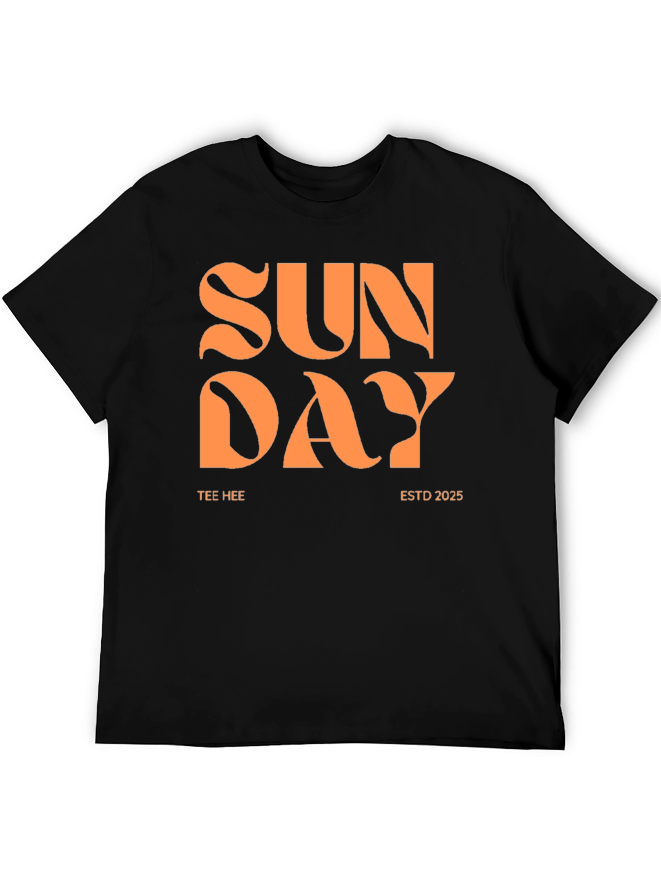 Sunday Tee - Black Graphic T-Shirt