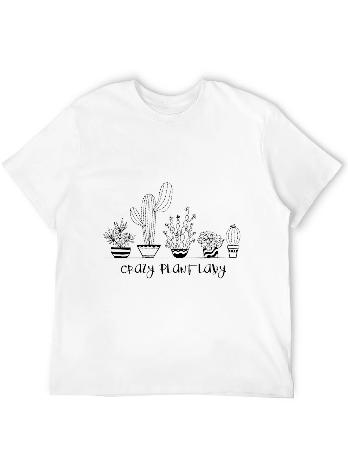 Crazy Plant Lady Black Graphic T-Shirt