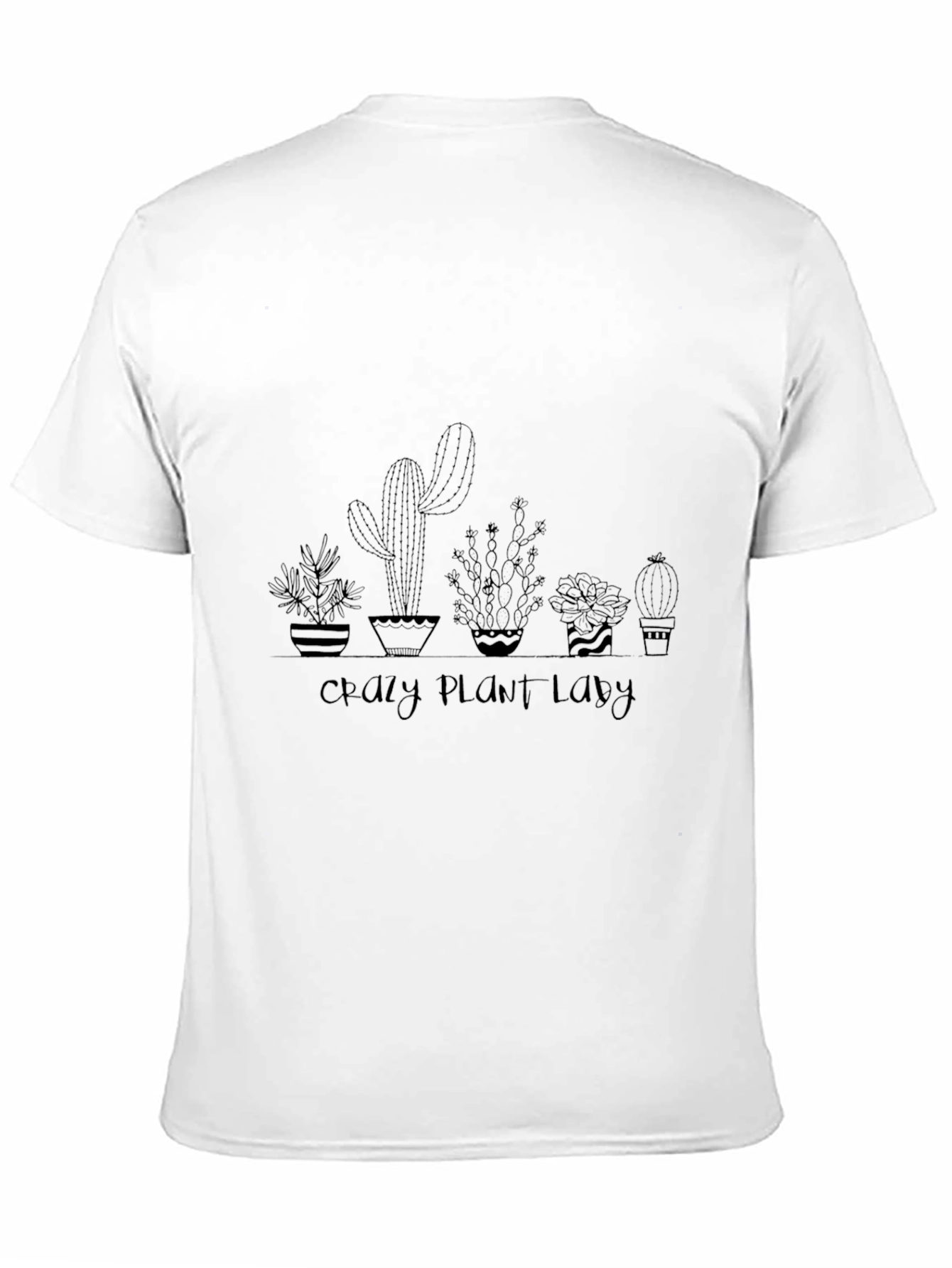 Crazy Plant Lady Black Graphic T-Shirt