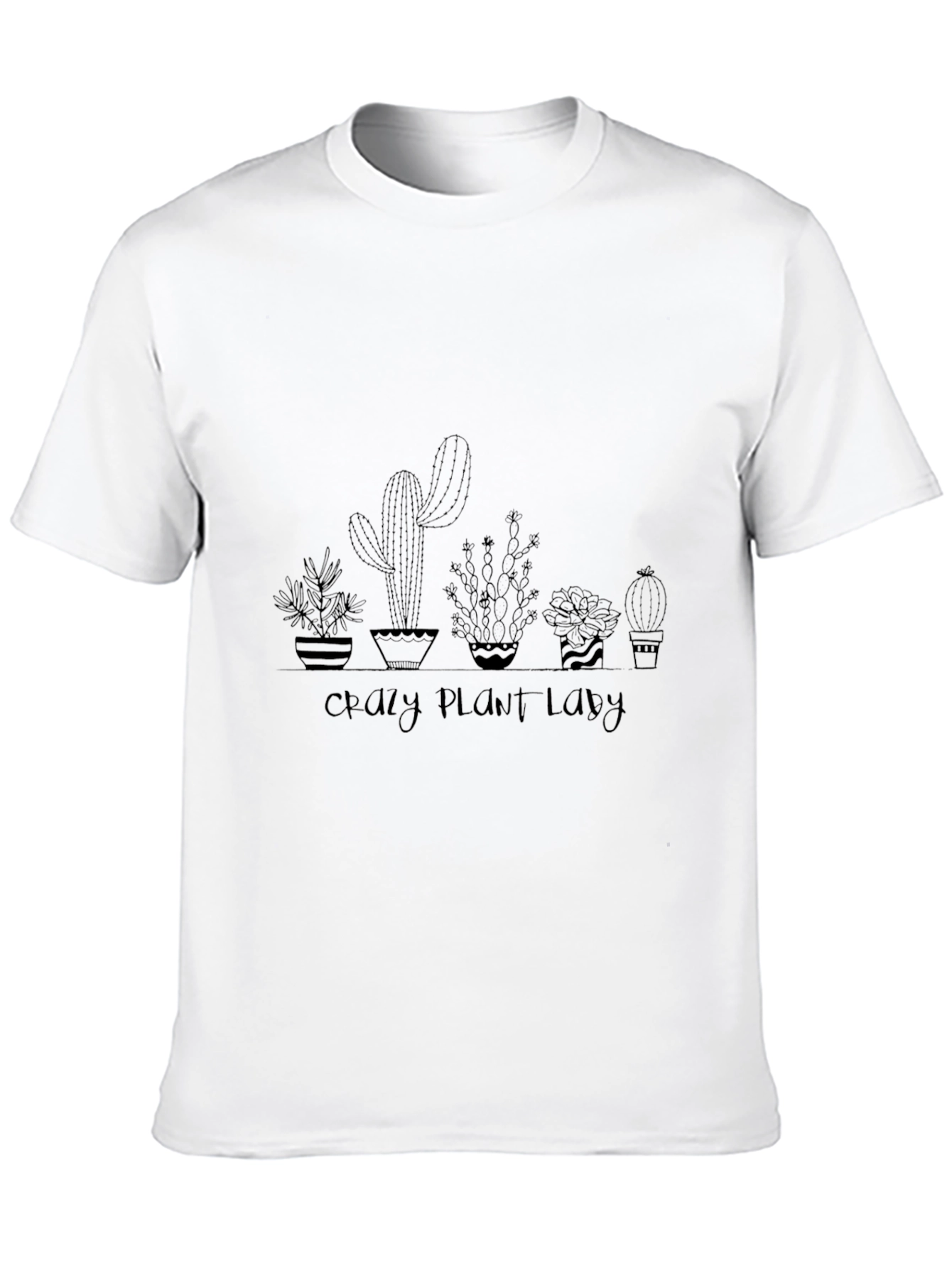 Crazy Plant Lady Black Graphic T-Shirt