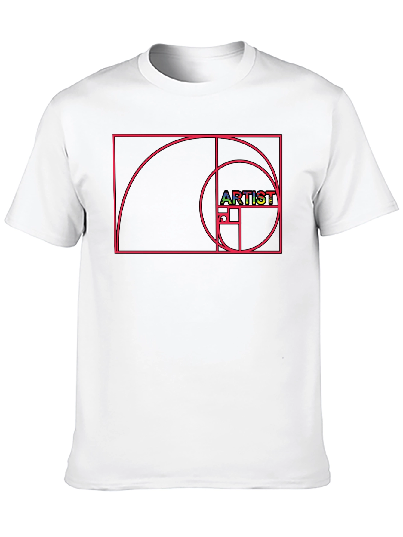 Artist Fibonacci Sequence Graphic T-Shirt - Black