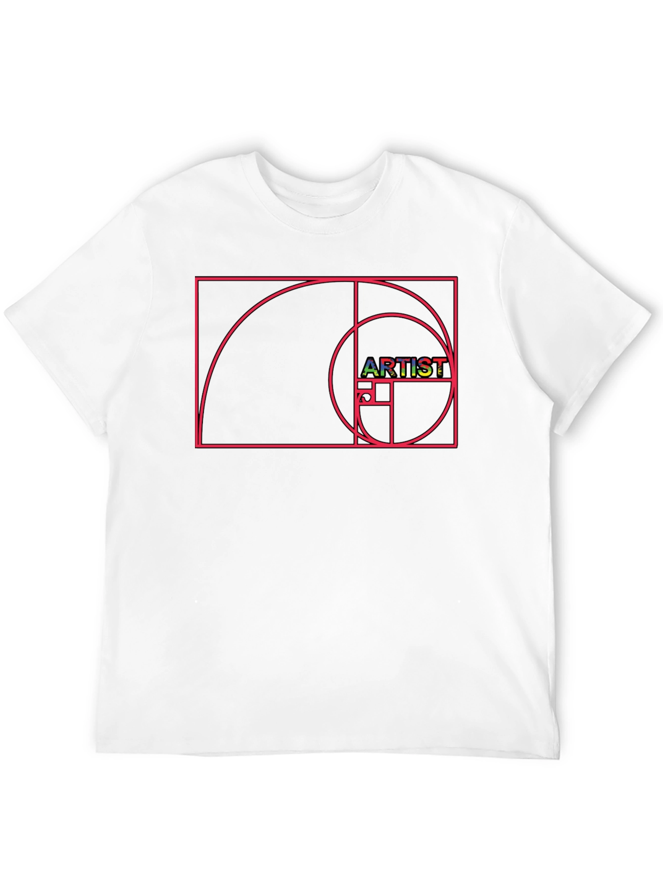 Artist Fibonacci Sequence Graphic T-Shirt - Black