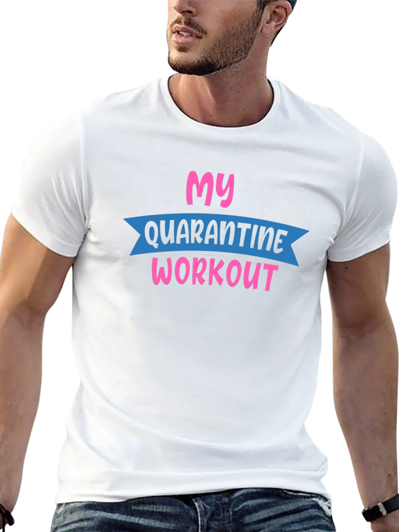 Quarantine Workout Graphic Tee - Black