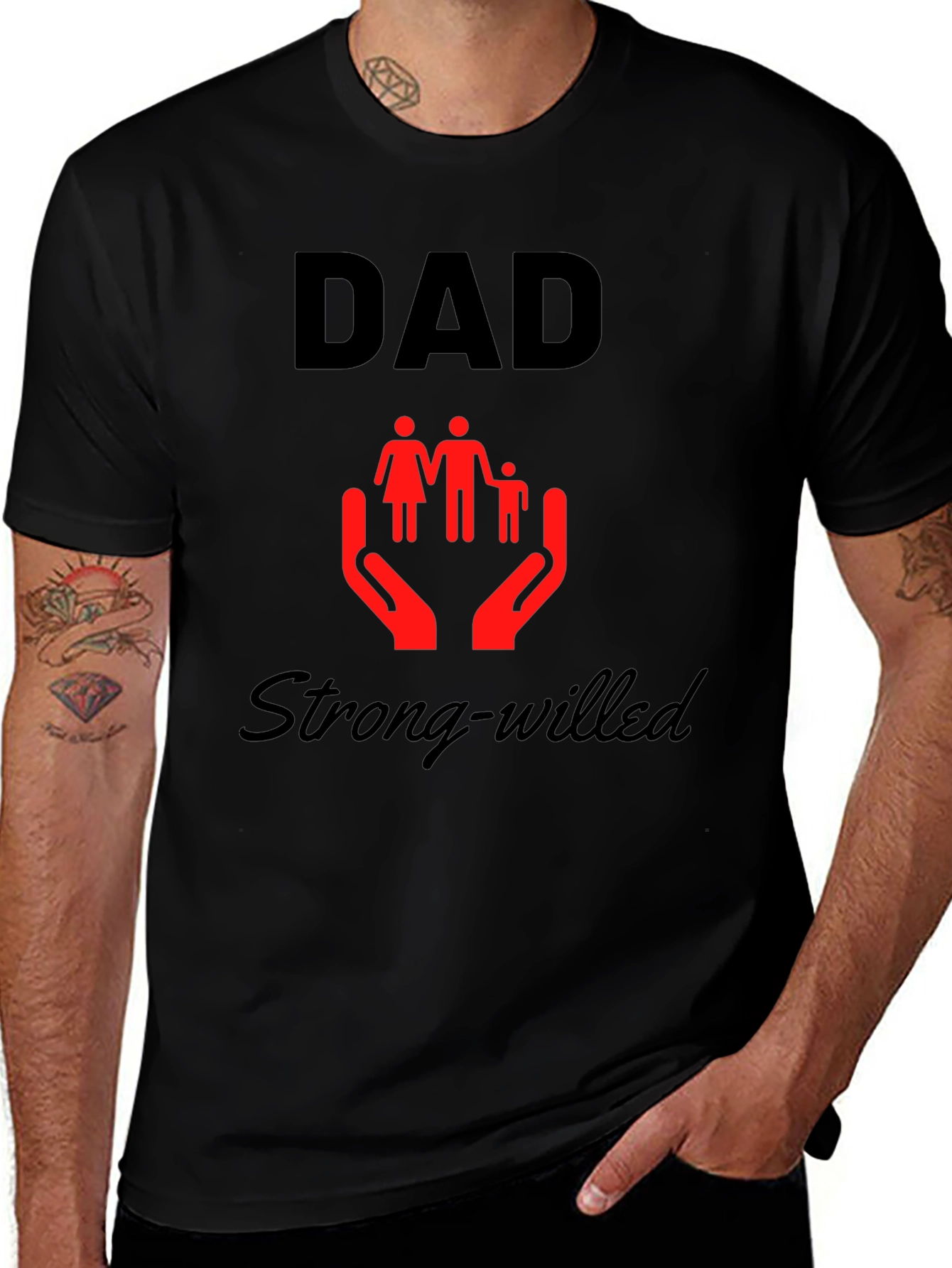 Dad Strong-Willed Graphic Tee