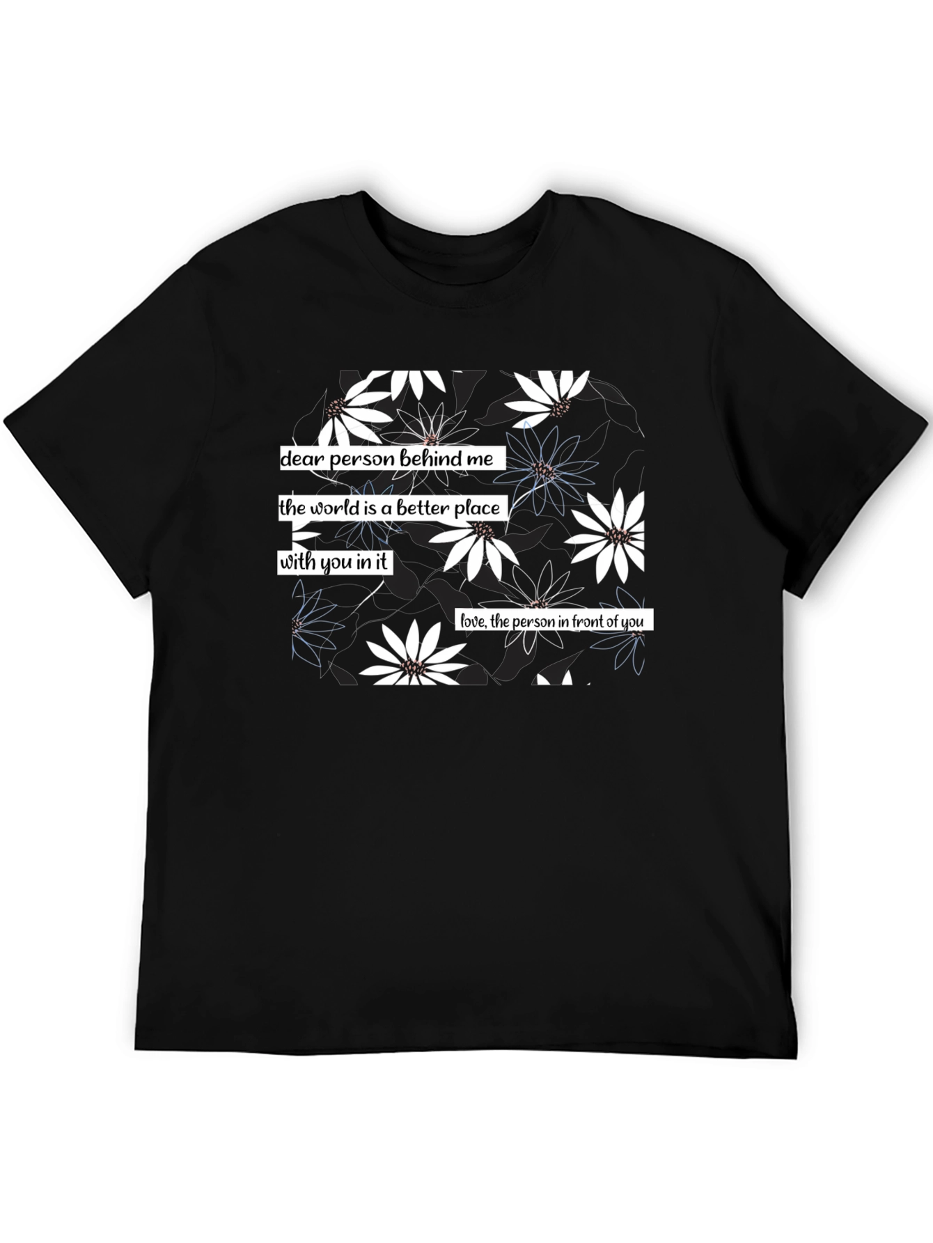 Inspirational Floral Graphic T-Shirt