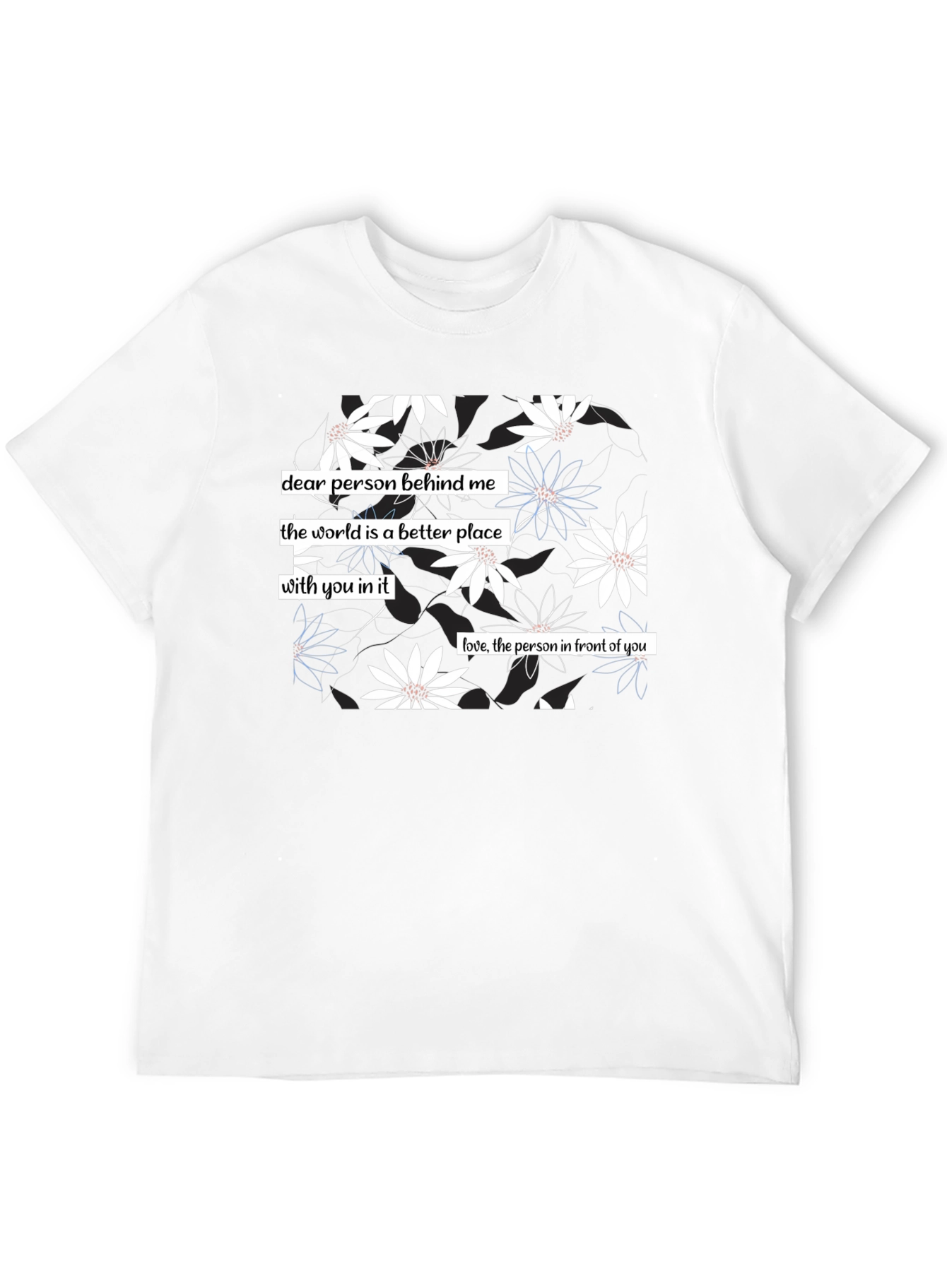 Inspirational Floral Graphic T-Shirt
