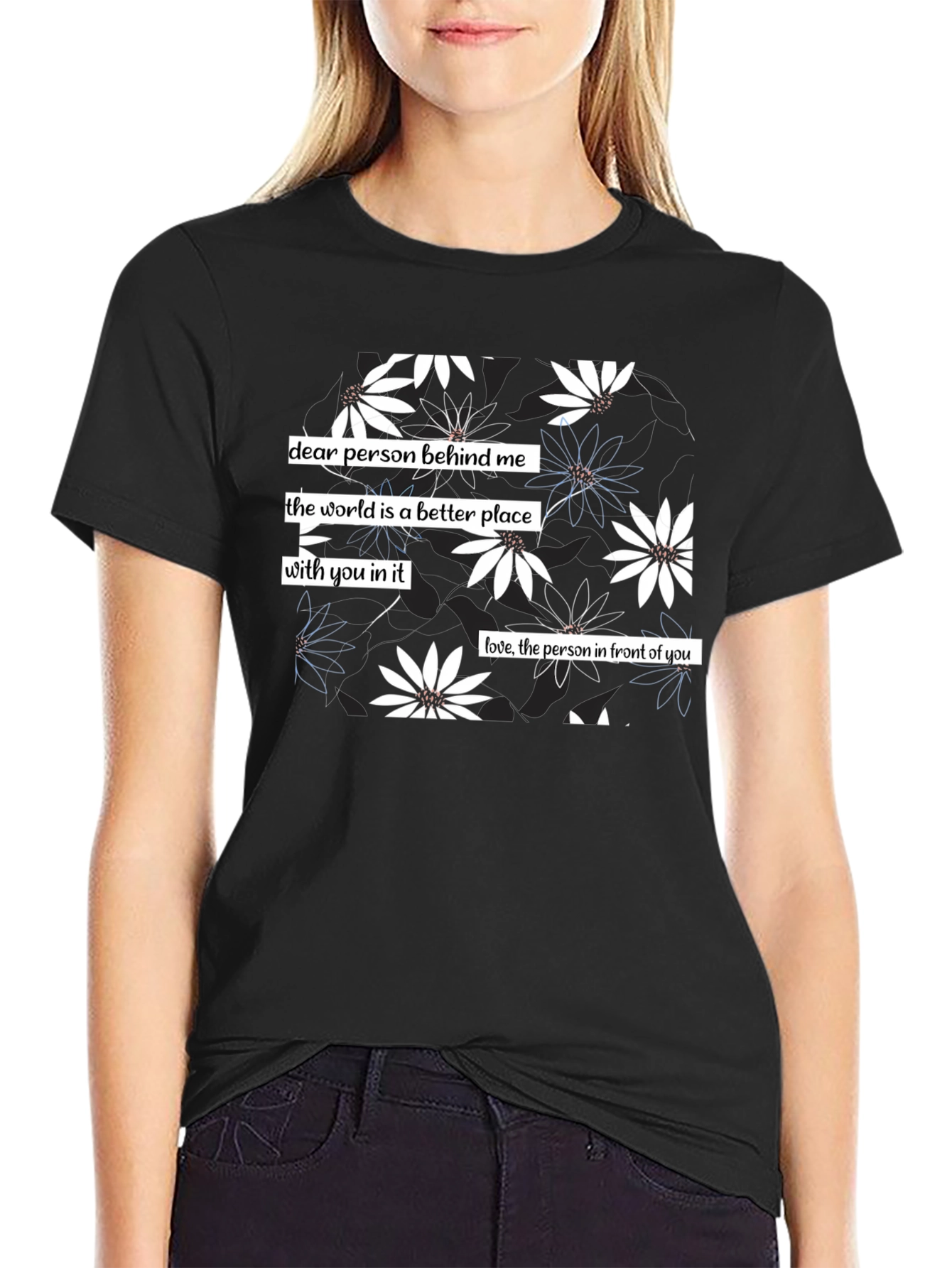 Inspirational Floral Graphic T-Shirt