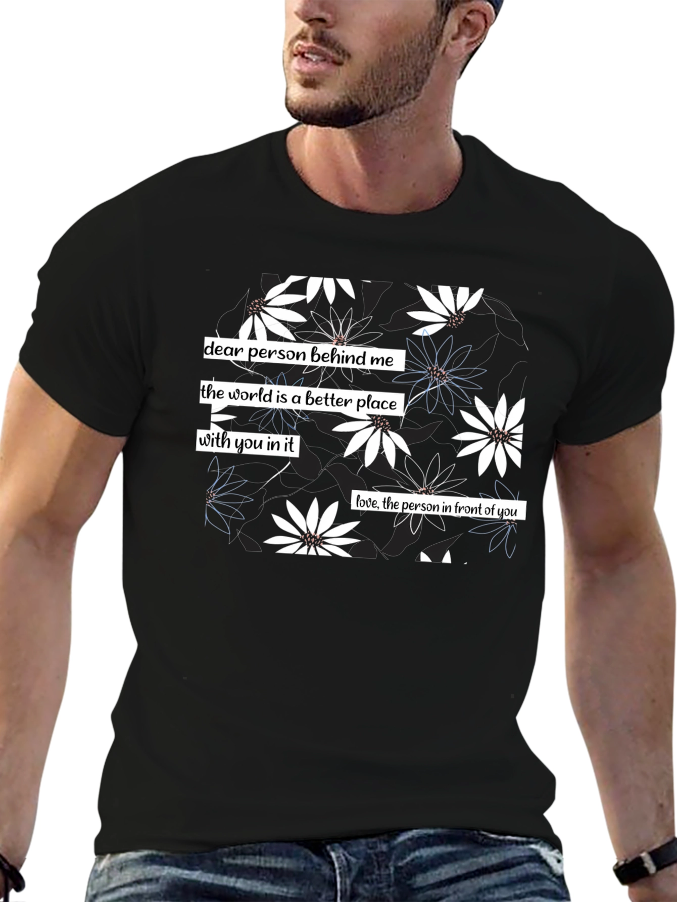 Inspirational Floral Graphic T-Shirt