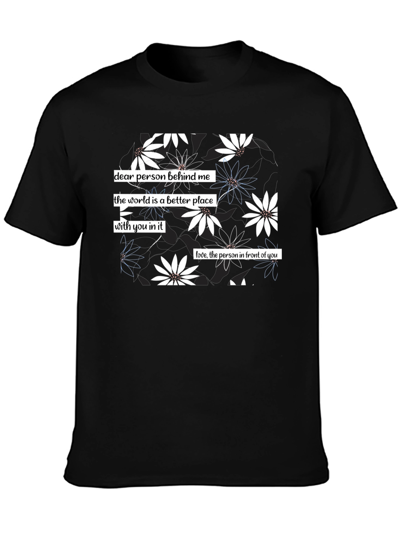 Inspirational Floral Graphic T-Shirt