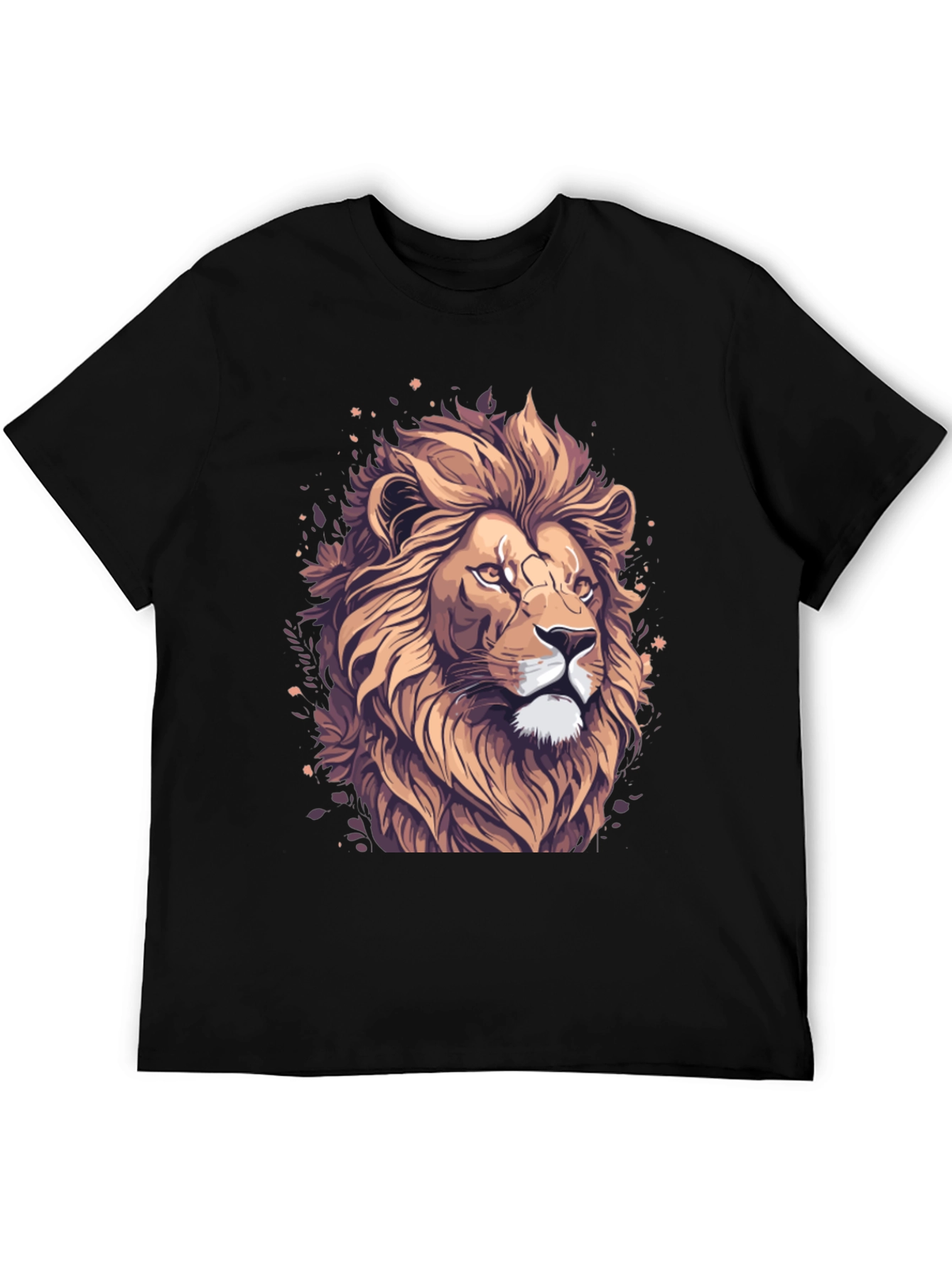 Lion Graphic Tee - Black Stylish T-Shirt