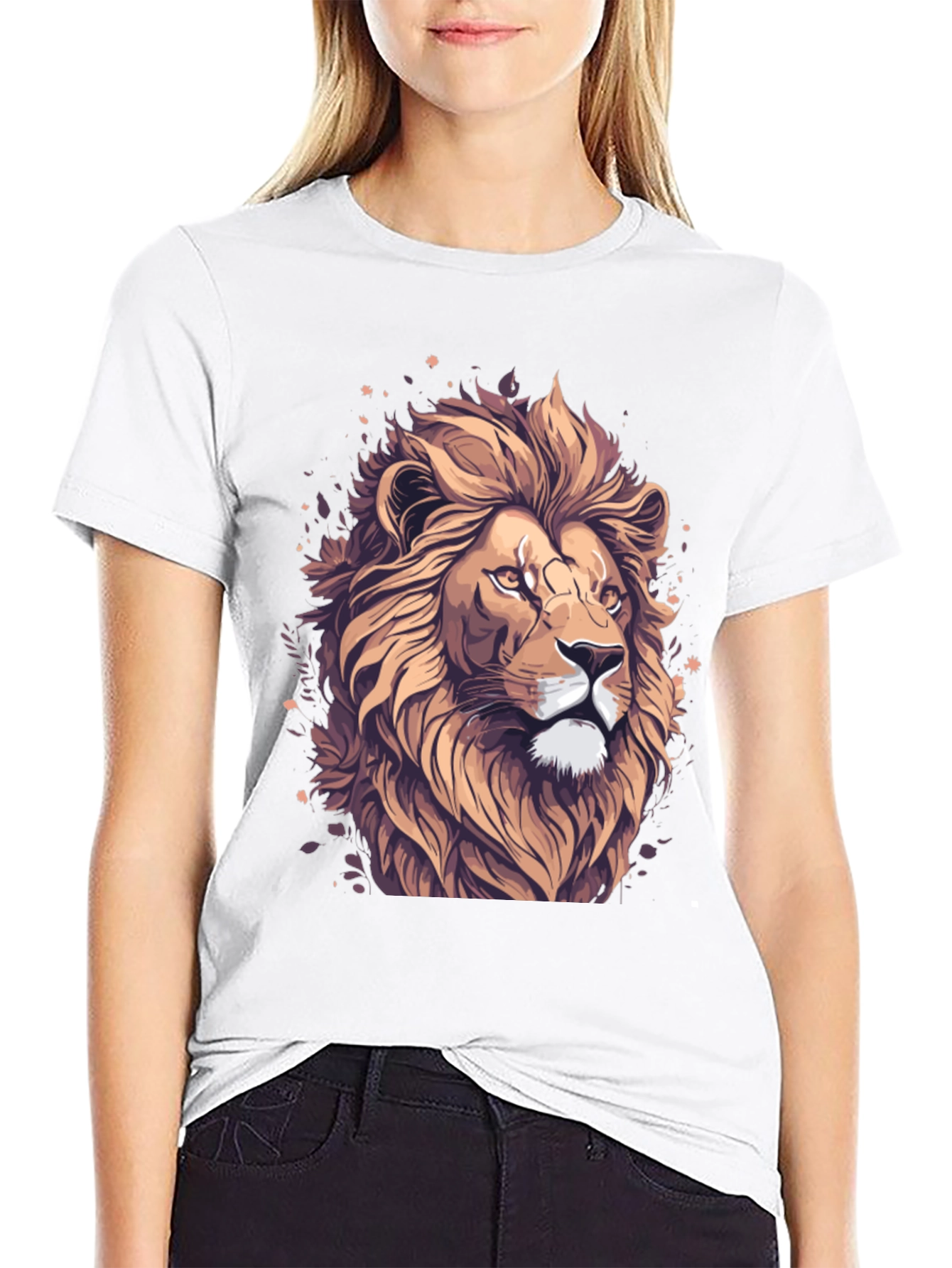Lion Graphic Tee - Black Stylish T-Shirt