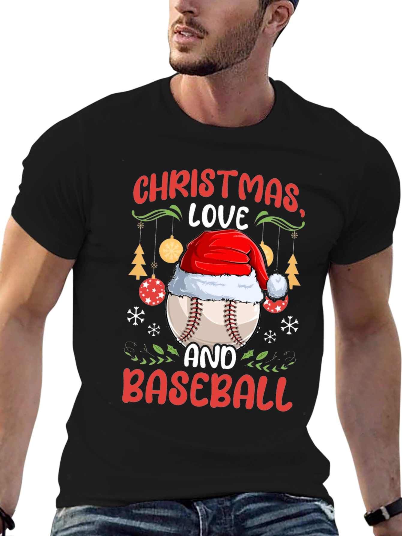 Christmas Baseball T-Shirt