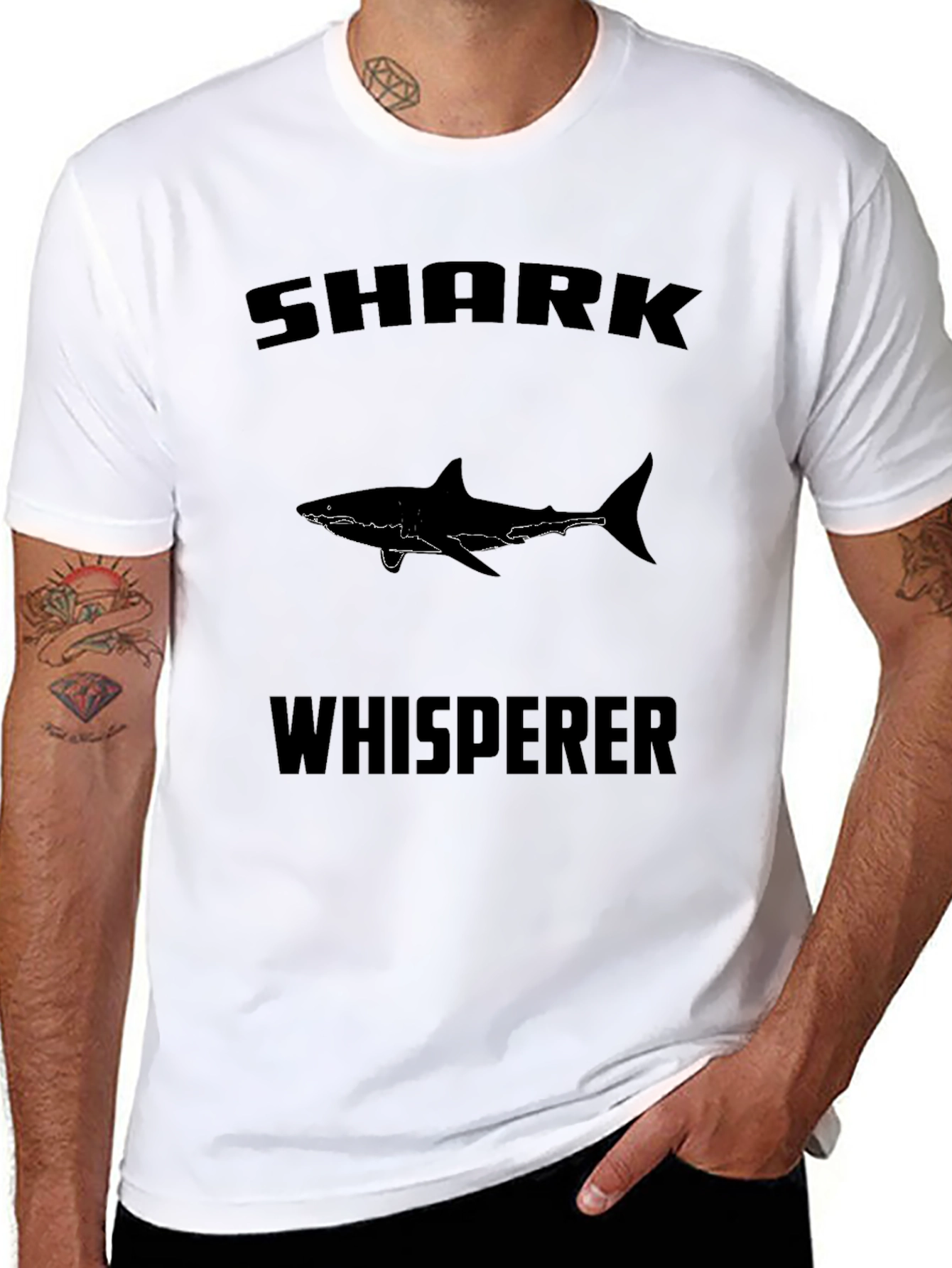 Shark Whisperer Graphic Tee - Black