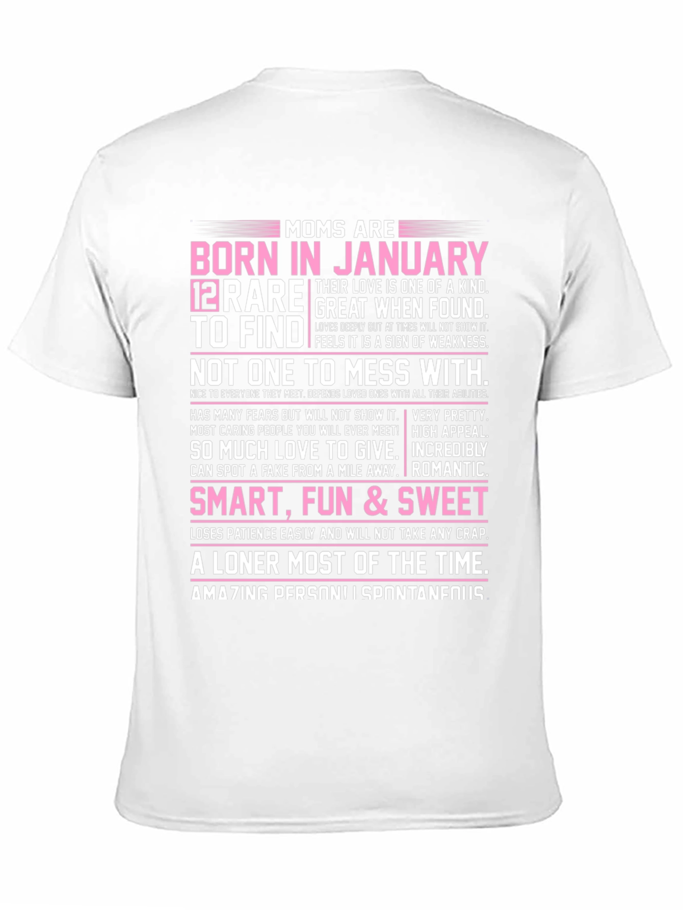 Moms Born in January Graphic T-Shirt