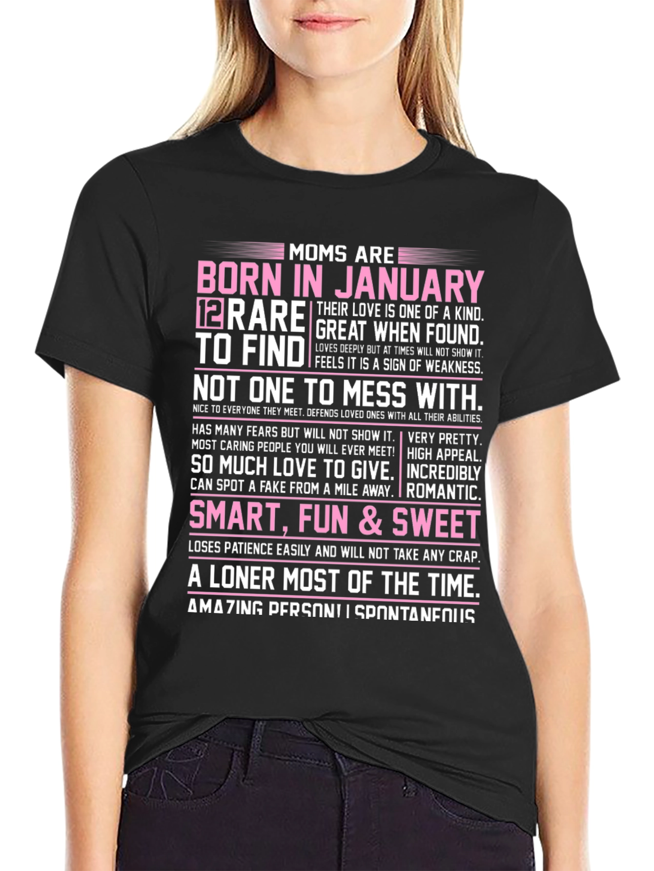 Moms Born in January Graphic T-Shirt