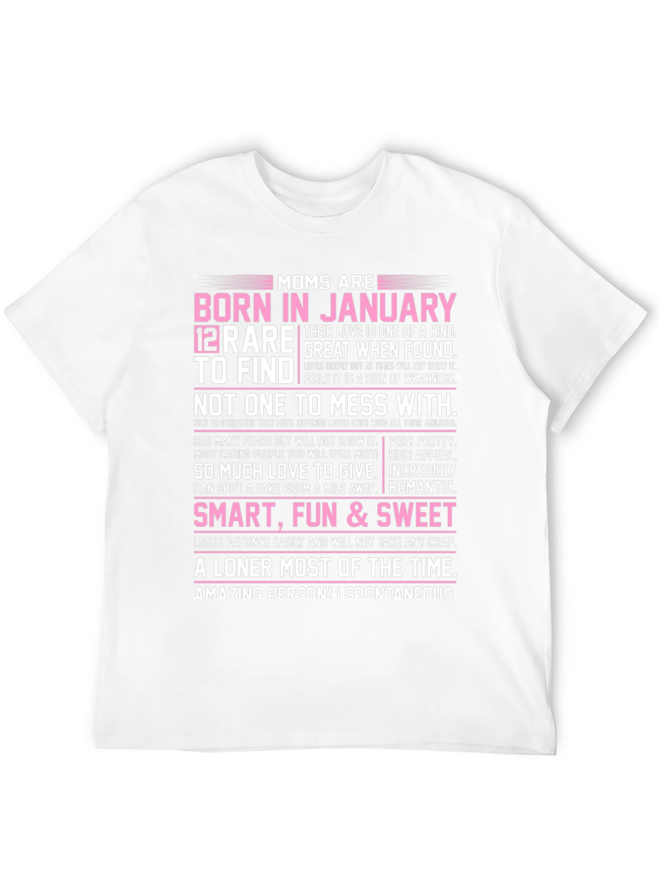 Moms Born in January Graphic T-Shirt