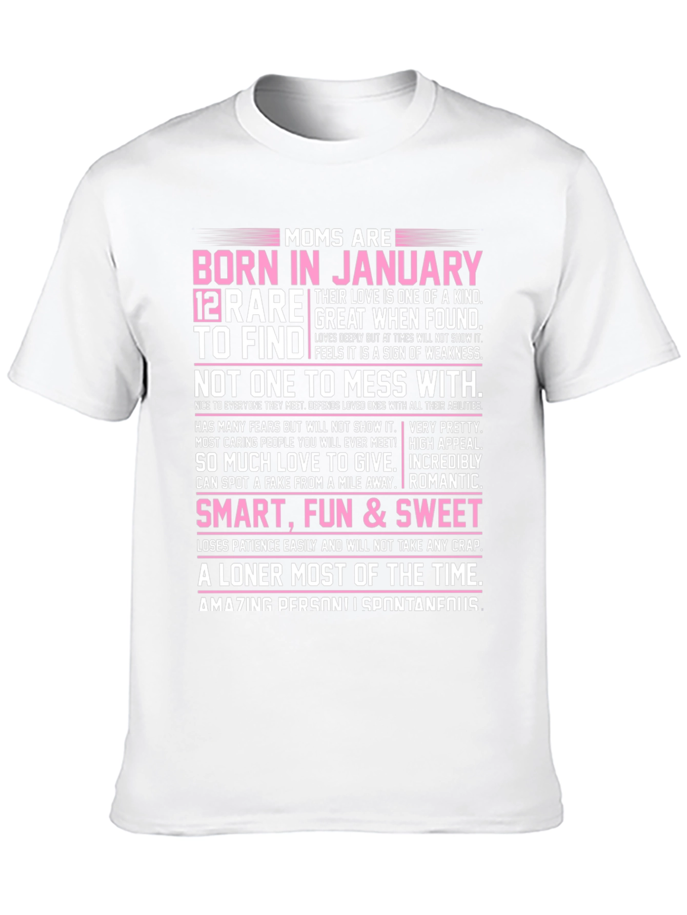 Moms Born in January Graphic T-Shirt