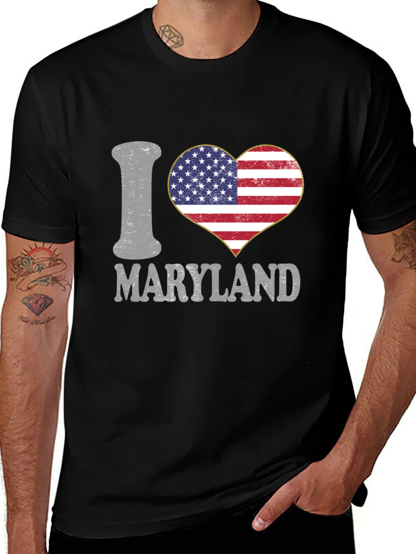 I Love Maryland Heart T-Shirt