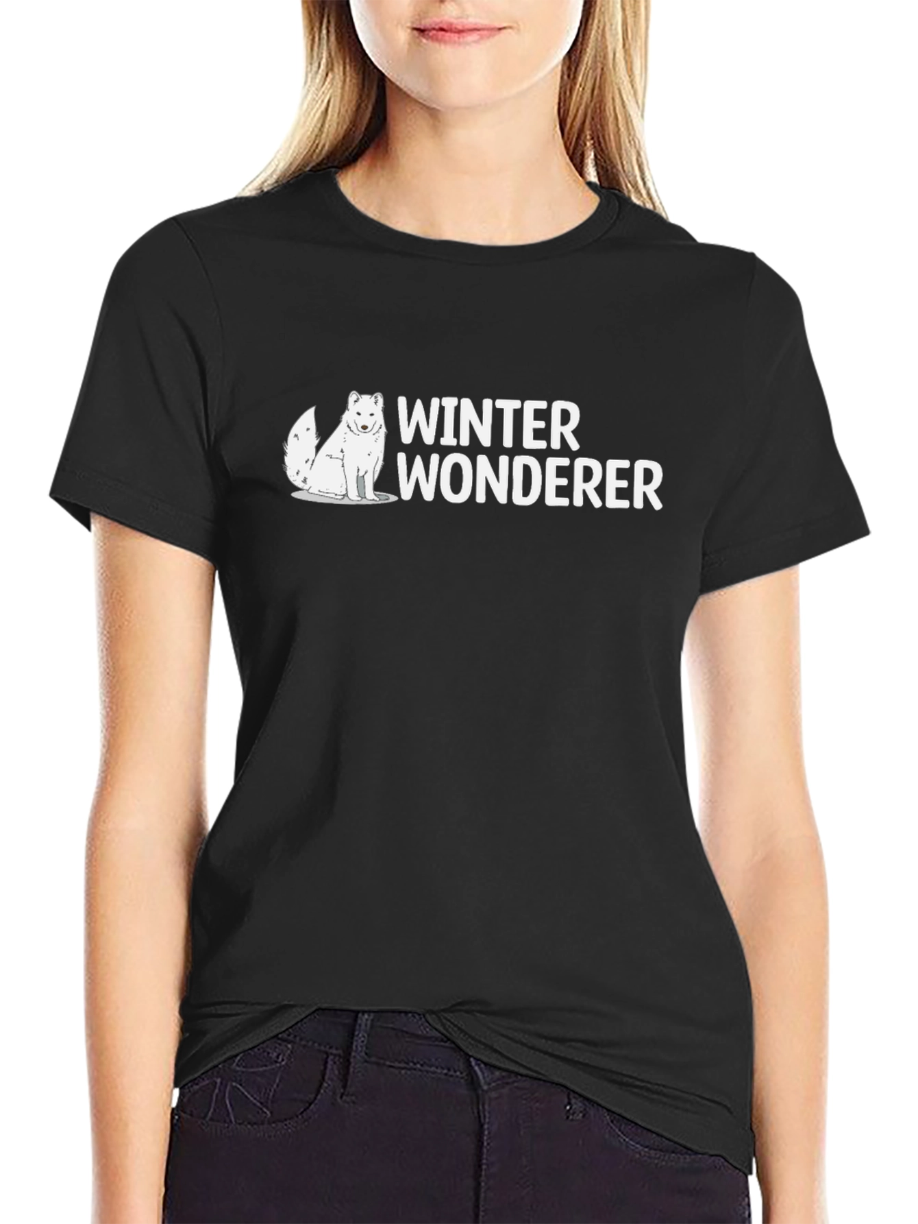 Winter Wonderer Graphic Tee - Arctic Fox T-Shirt