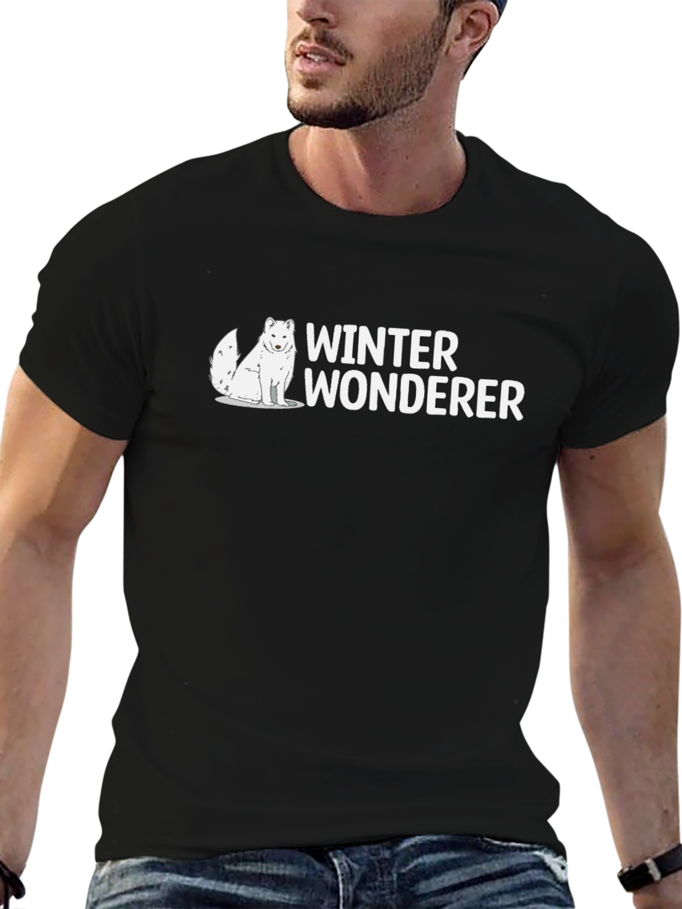 Winter Wonderer Graphic Tee - Arctic Fox T-Shirt