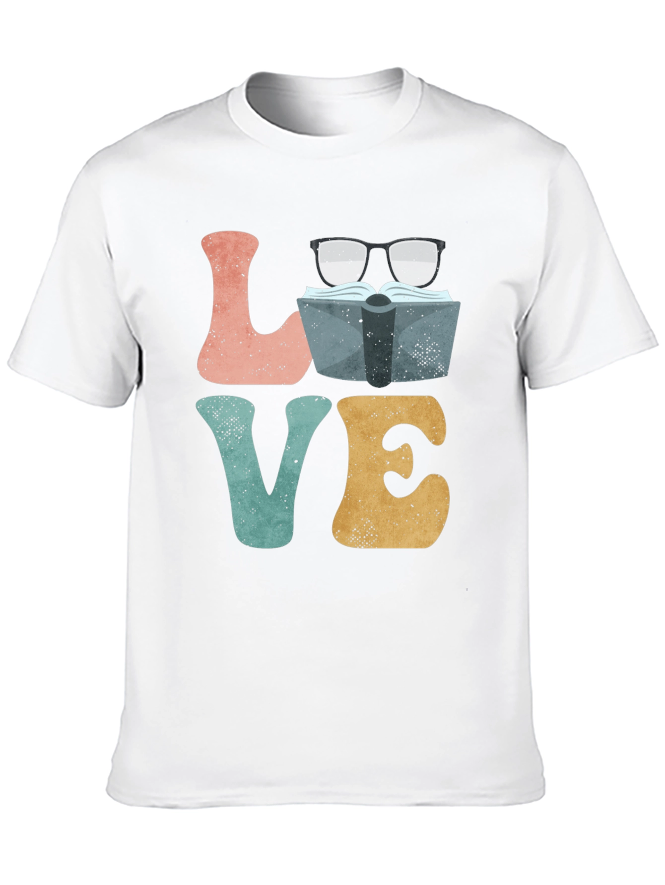 Book Lover Graphic T-Shirt - LOVE Design