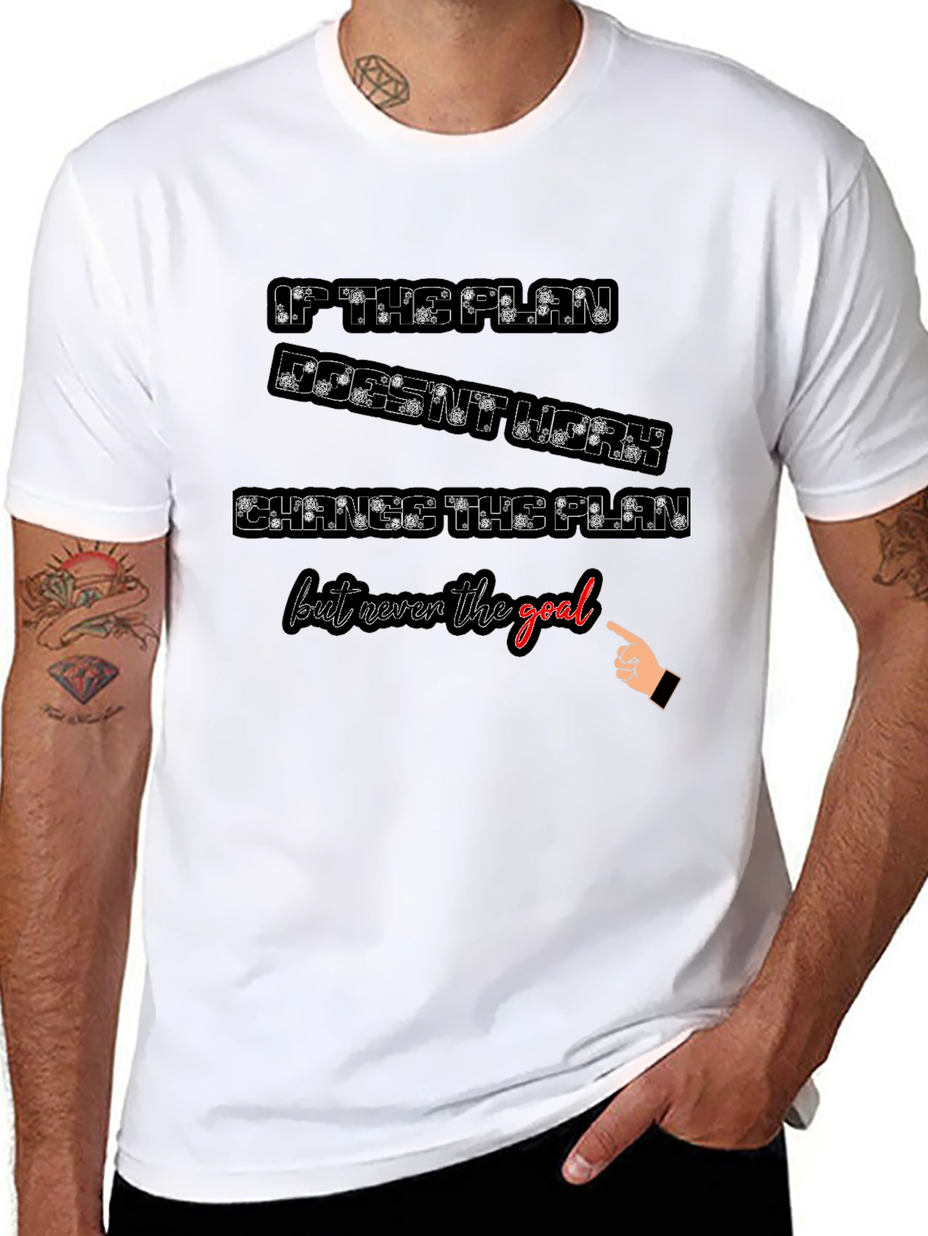 Motivational T-Shirt - Change the Plan Not the Goal