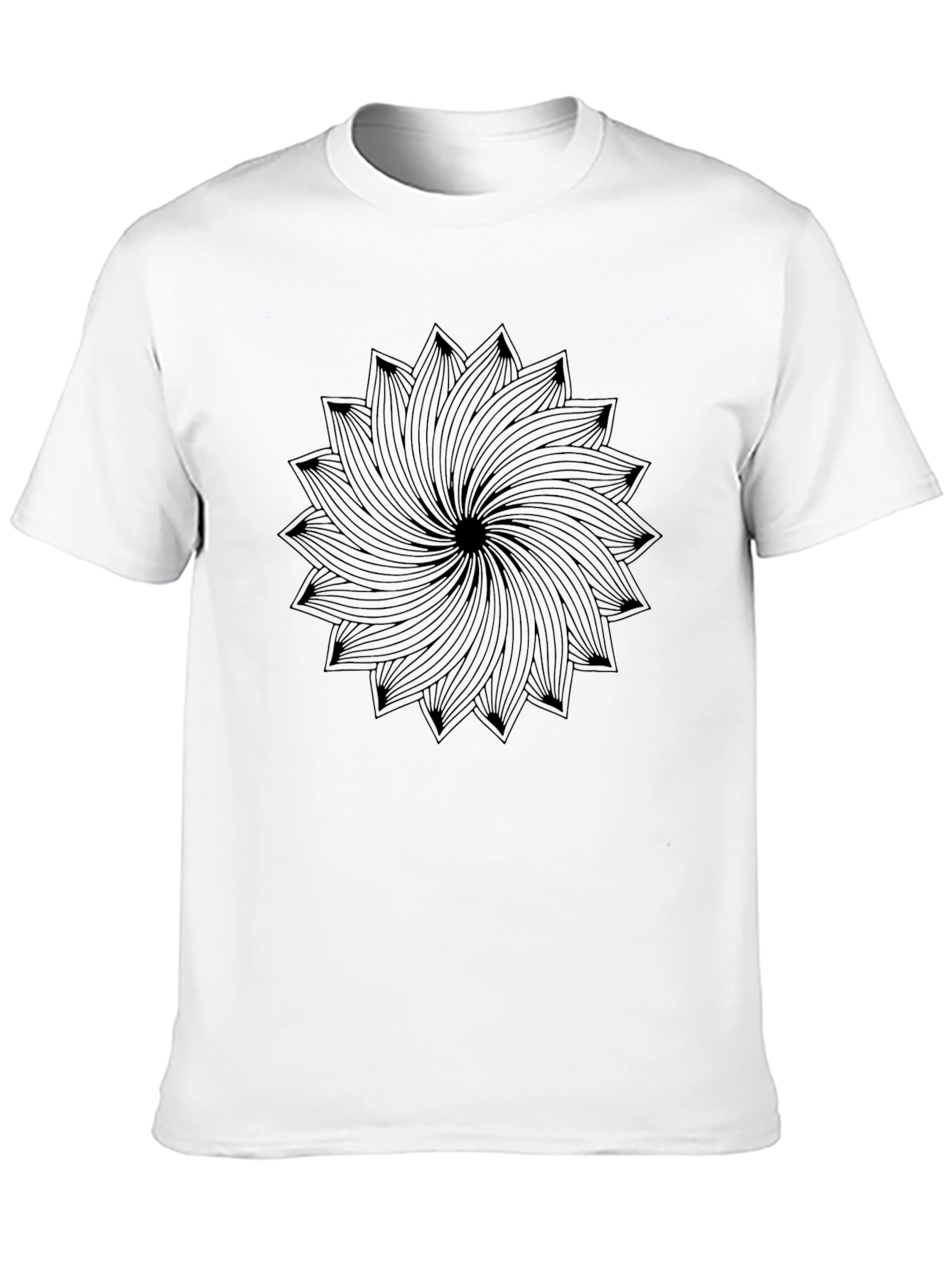 Modern Mandala Graphic Black T-Shirt
