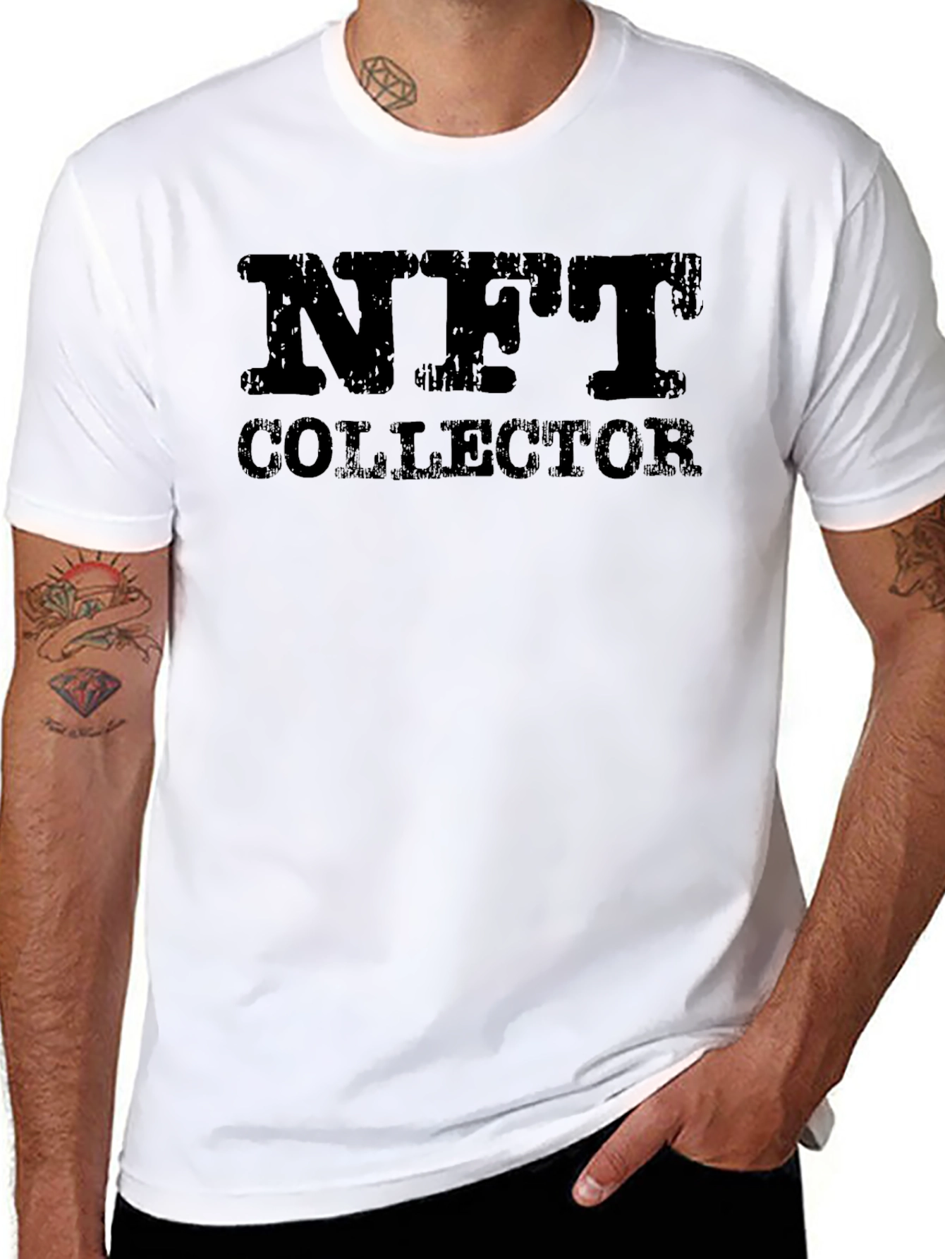 NFT Collector Graphic Tee - Black Casual T-Shirt