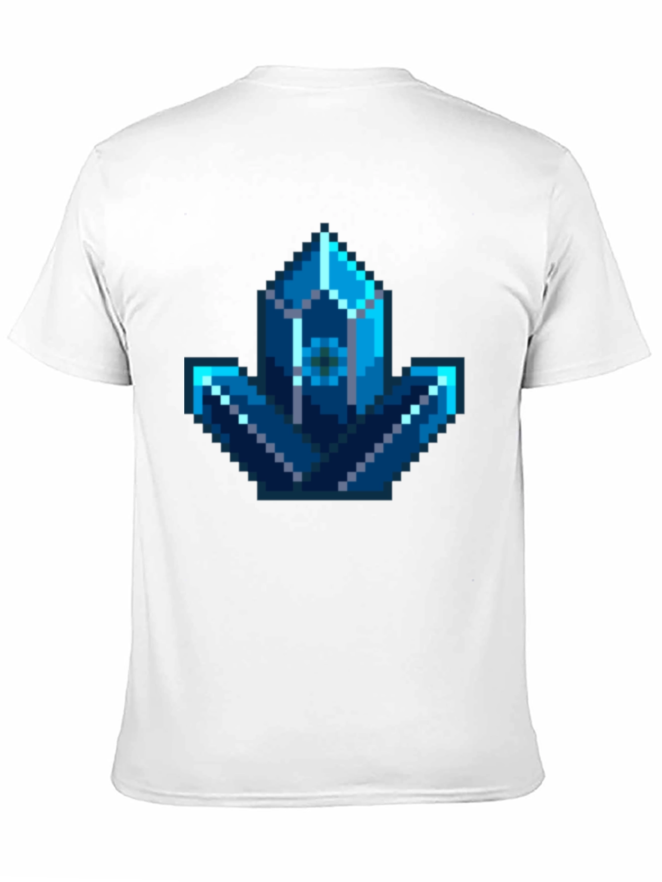 Pixel Art Crystal Graphic Tee - Gamer Style Shirt