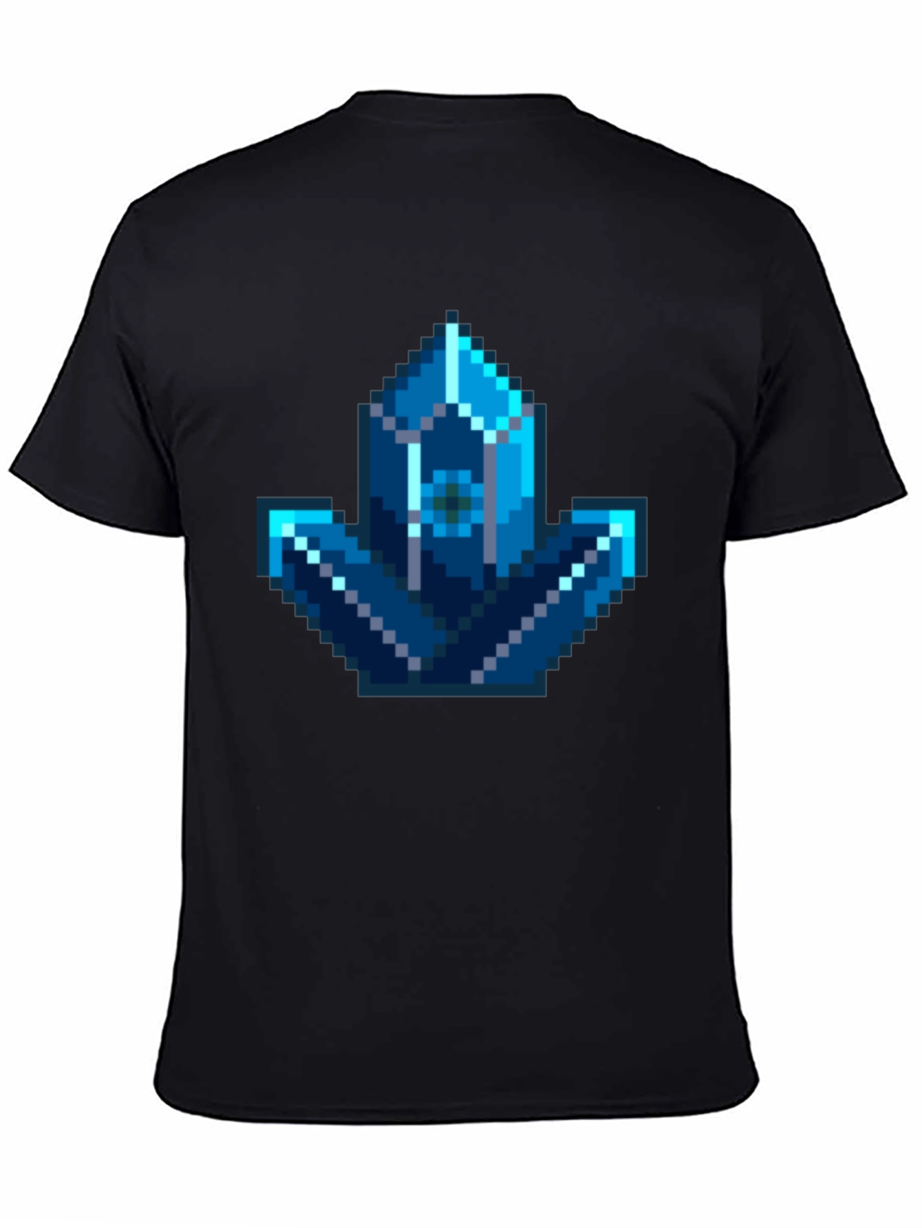 Pixel Art Crystal Graphic Tee - Gamer Style Shirt