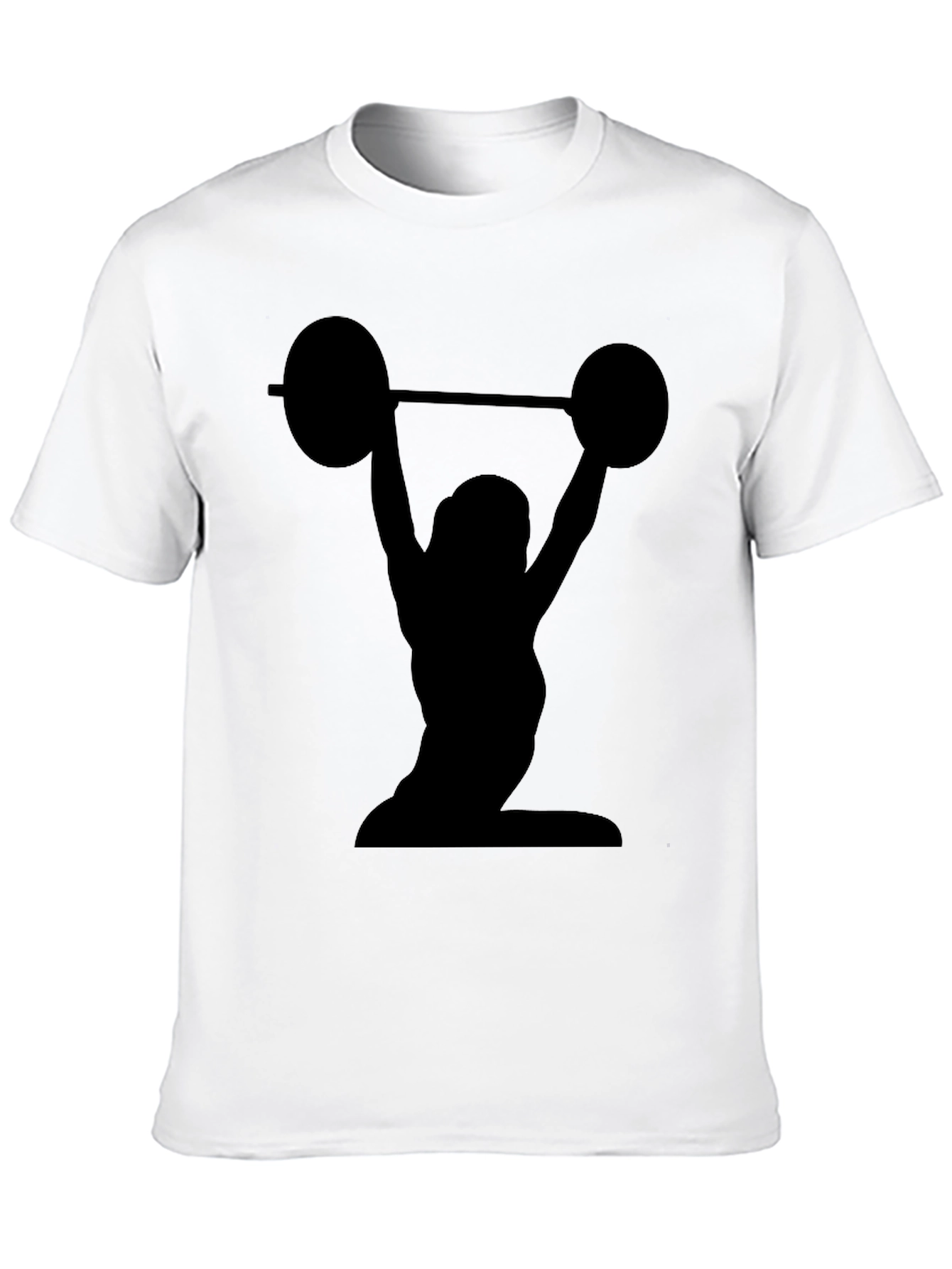 Weightlifting Silhouette Graphic Tee - Black