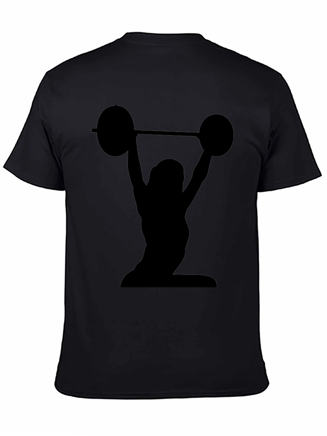 Weightlifting Silhouette Graphic Tee - Black