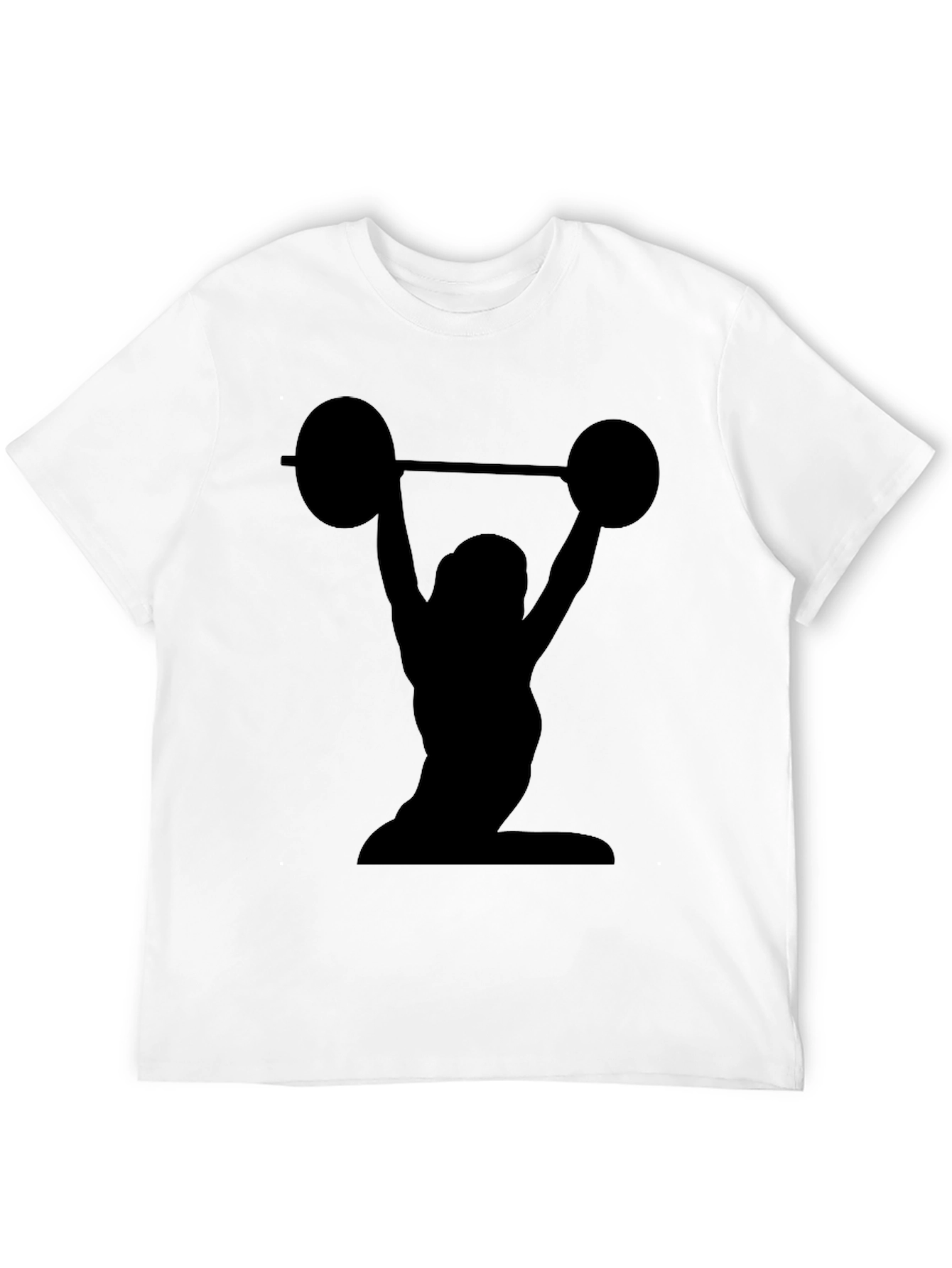 Weightlifting Silhouette Graphic Tee - Black