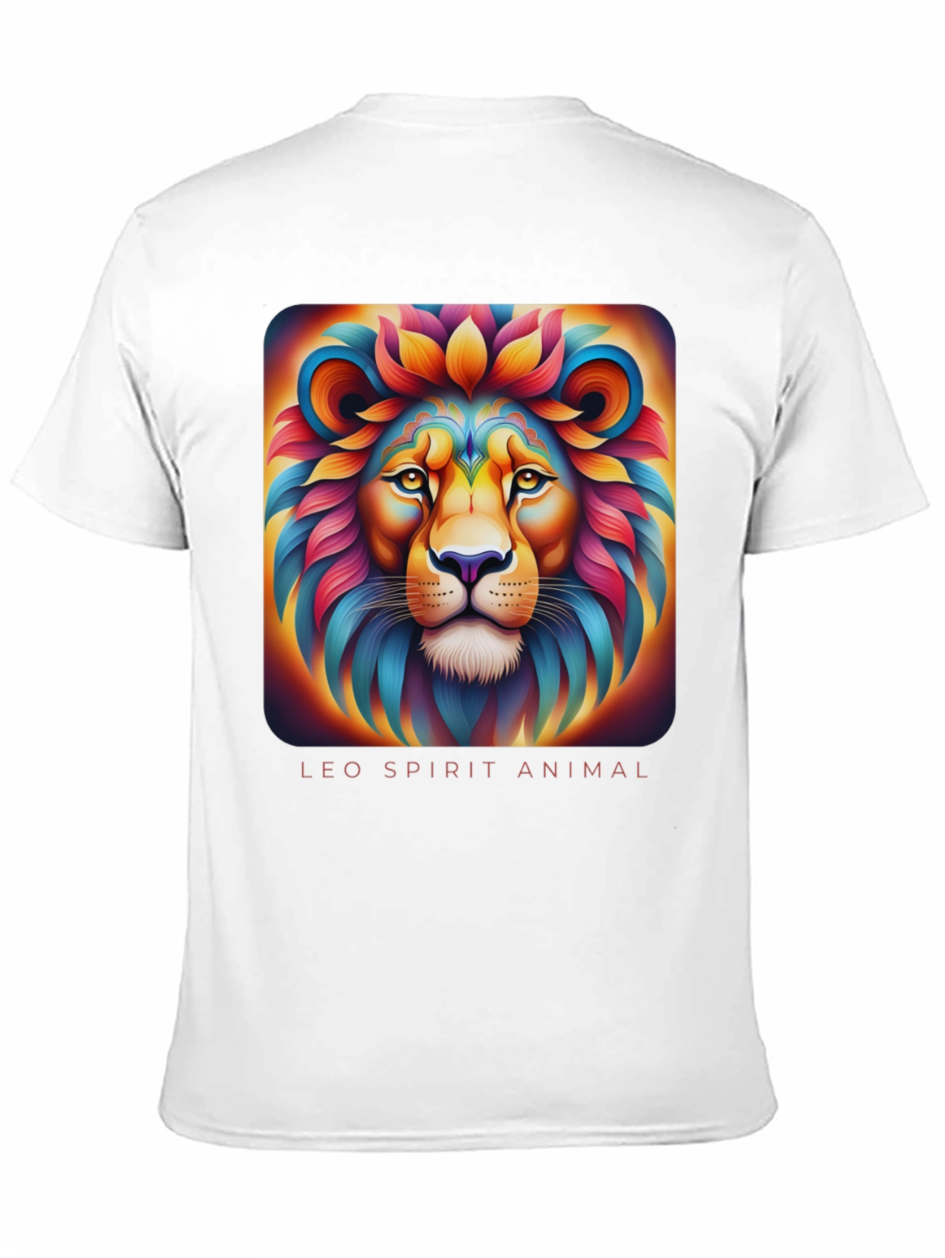 Leo Spirit Animal Graphic T-Shirt - Black