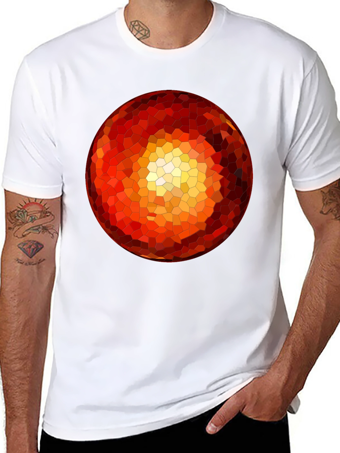 Geometric Orb Black T-Shirt