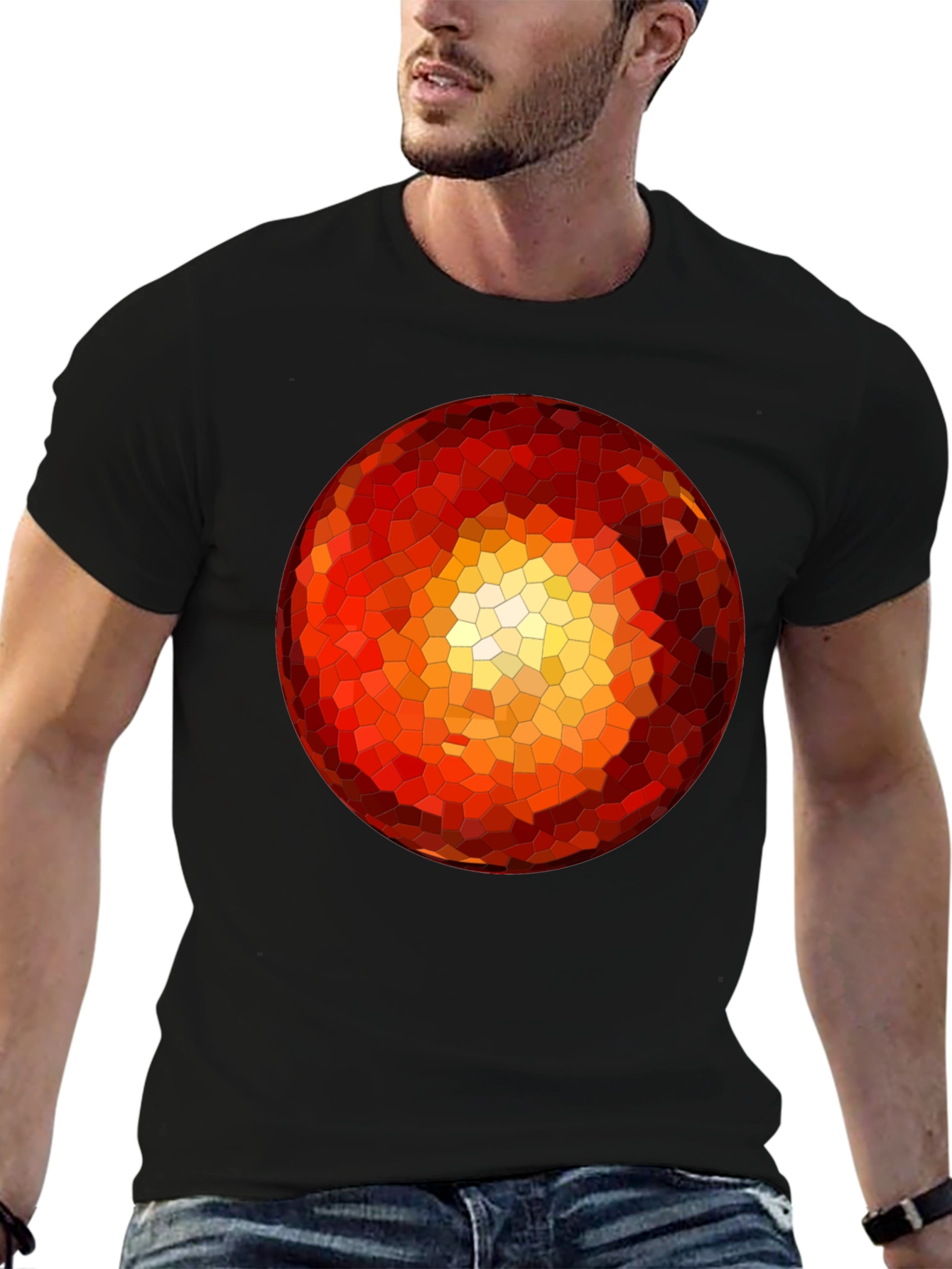 Geometric Orb Black T-Shirt
