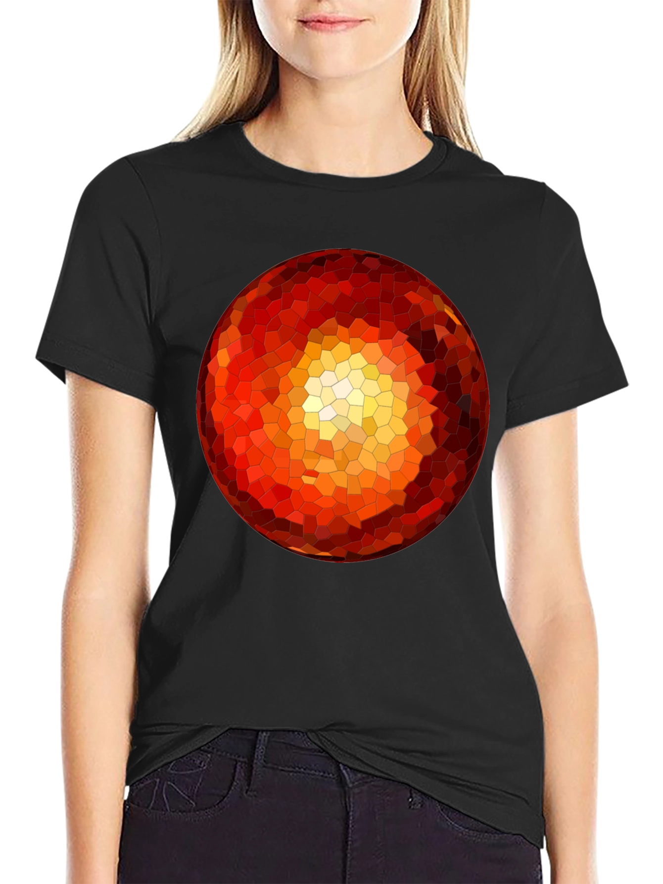 Geometric Orb Black T-Shirt