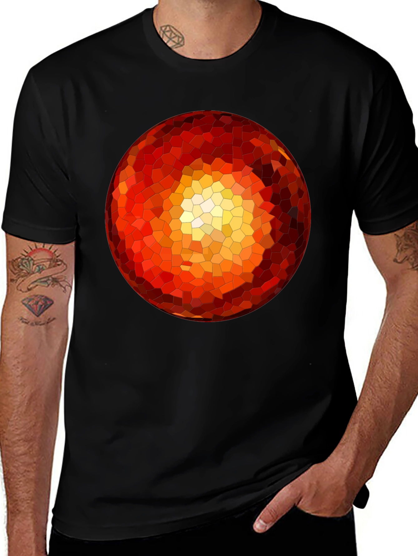 Geometric Orb Black T-Shirt